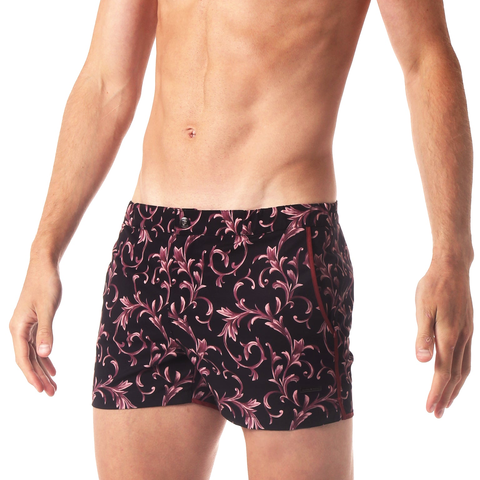SAVE 70% - Black Garnet Bernini Print 2" Angeleno Stretch - parke & ronen