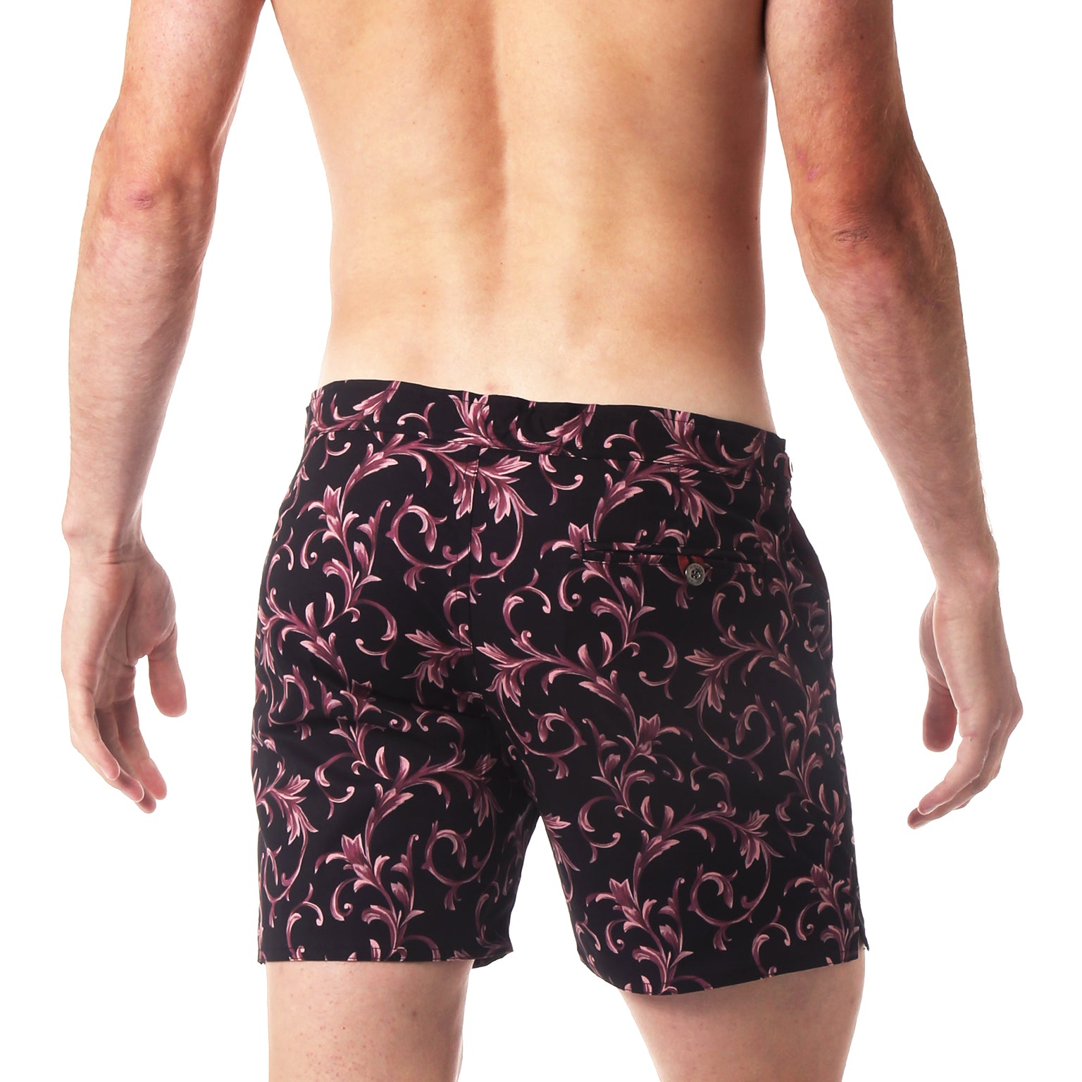 SAVE 70% - Black Garnet Bernini Print 6" Catalonia Stretch - parke & ronen