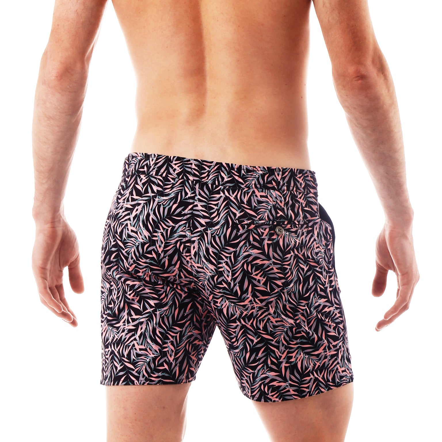 SAVE 70%- Black Julian Print 6" Catalonia Stretch - parke & ronen