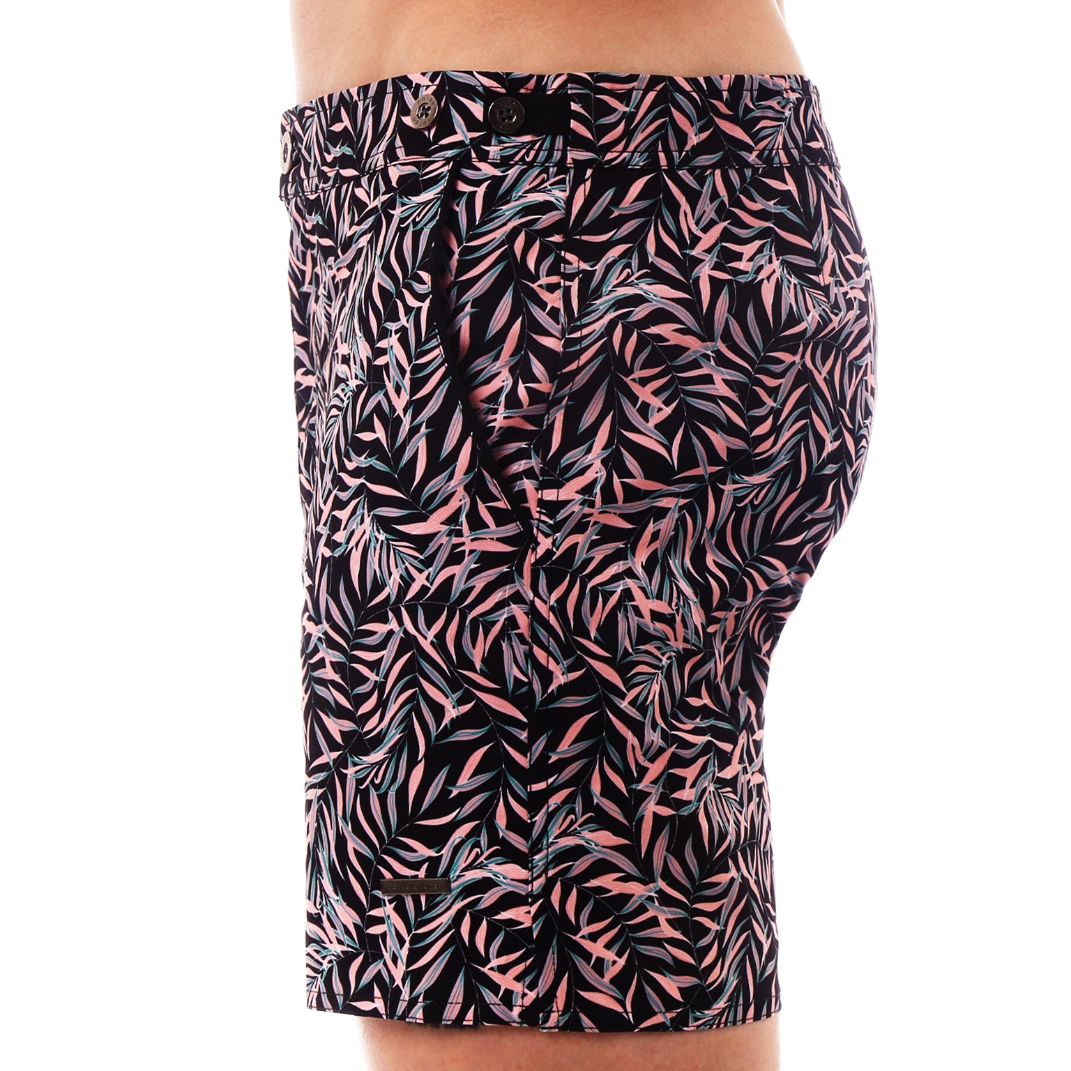SAVE 70%- Black Julian Print 6" Catalonia Stretch - parke & ronen
