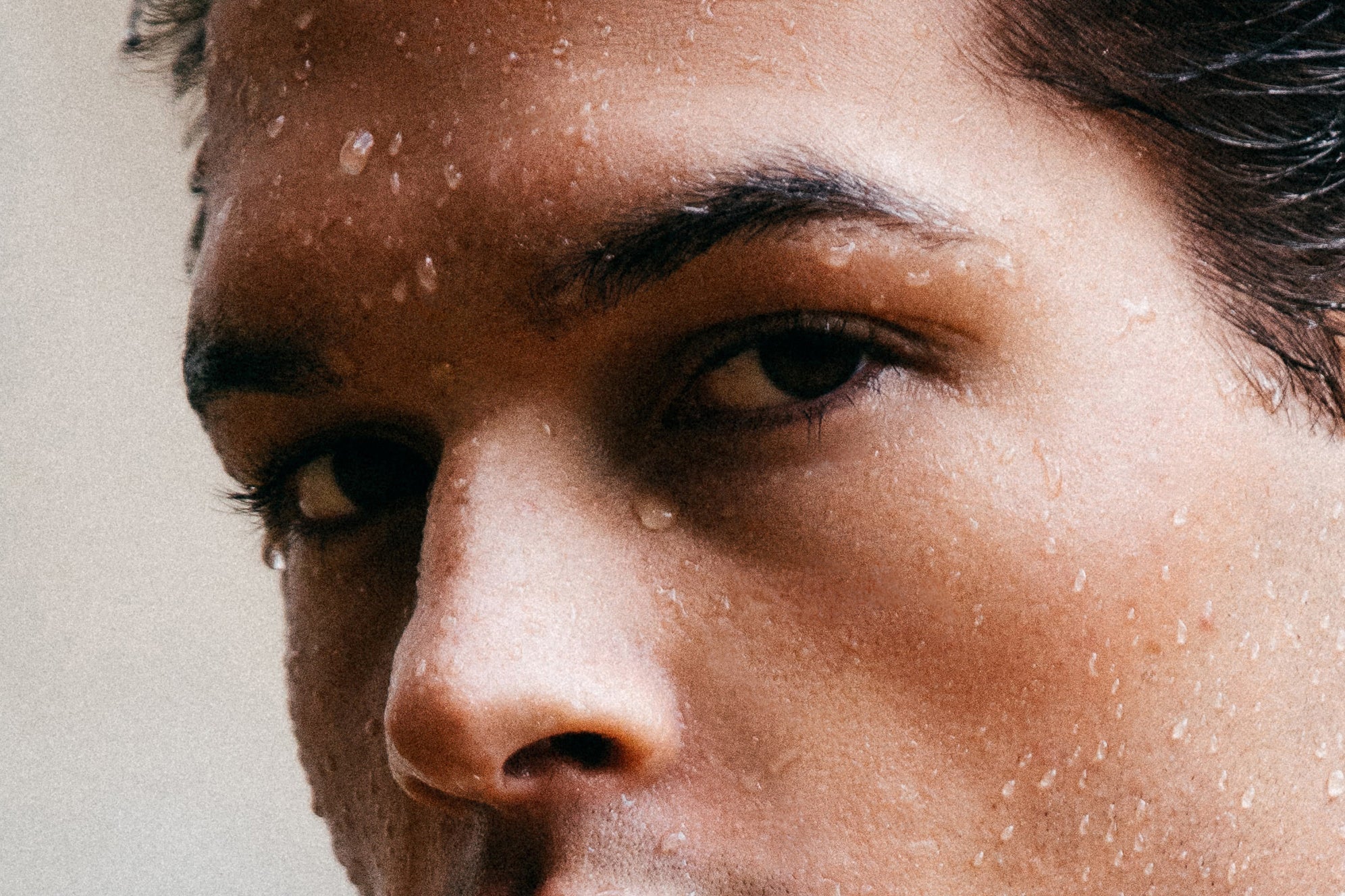 Male Model's beautiful and haunting halloween close up