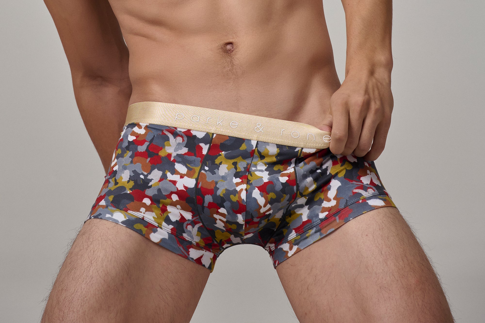 hop Parke and Ronen's collection of designer underwear for men, available in brief and trunk styles.