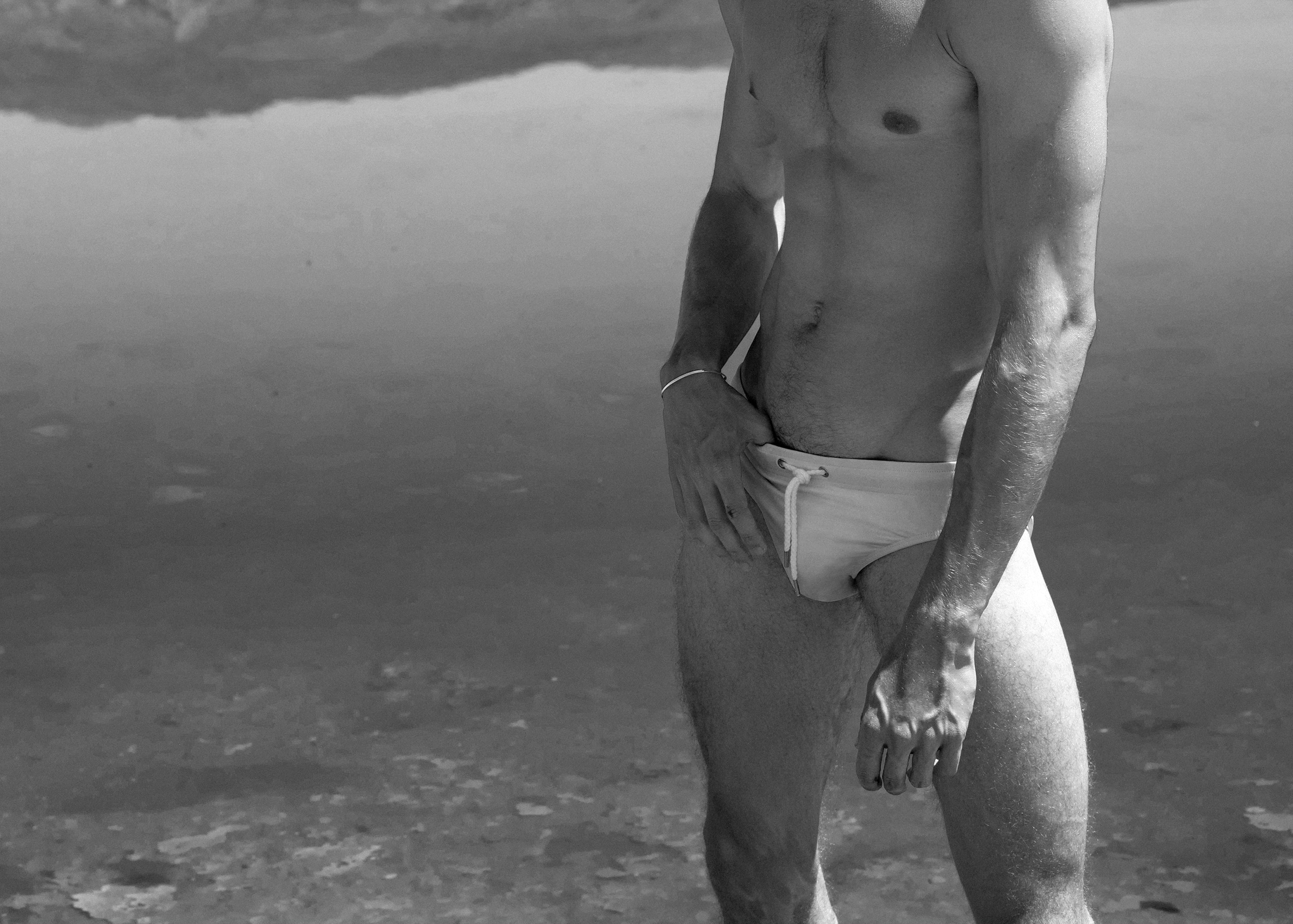 Cyber Monday Deal- 25% Seasonless essentials.  These are the perennial best-selling styles in swim, underwear, shorts, and actionwear.  This flash sale ends Monday.  Shown here, White solid Meriian Bikini. Now 25% off.