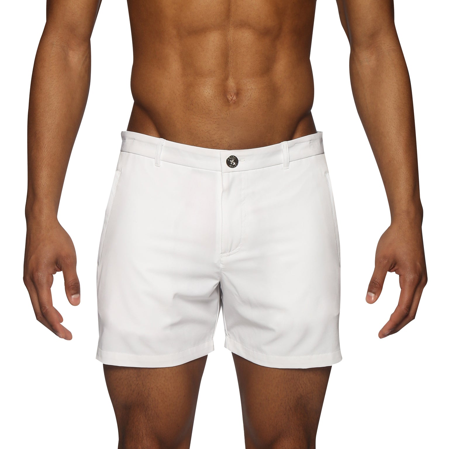 ACTIONWEAR Polar White Action Stretch Holler Short - parke & ronen