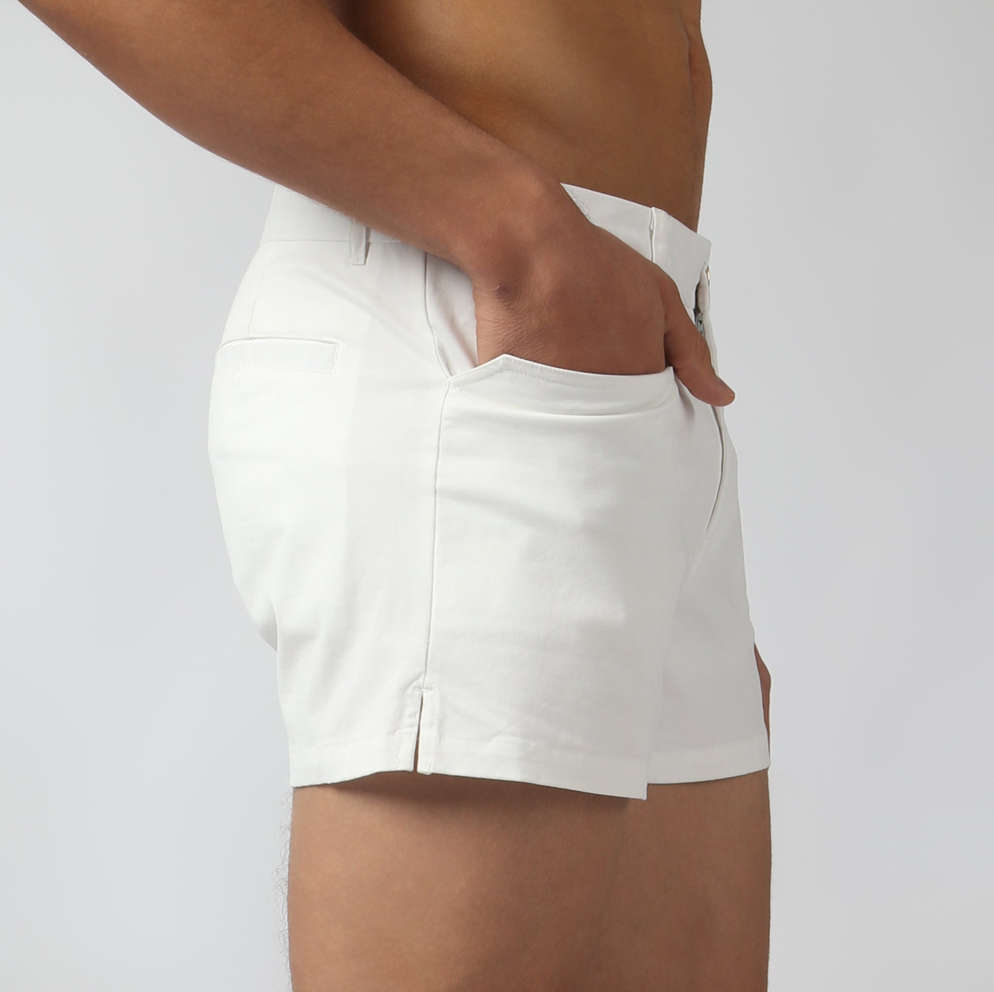 NEW- White Solid Summit Short