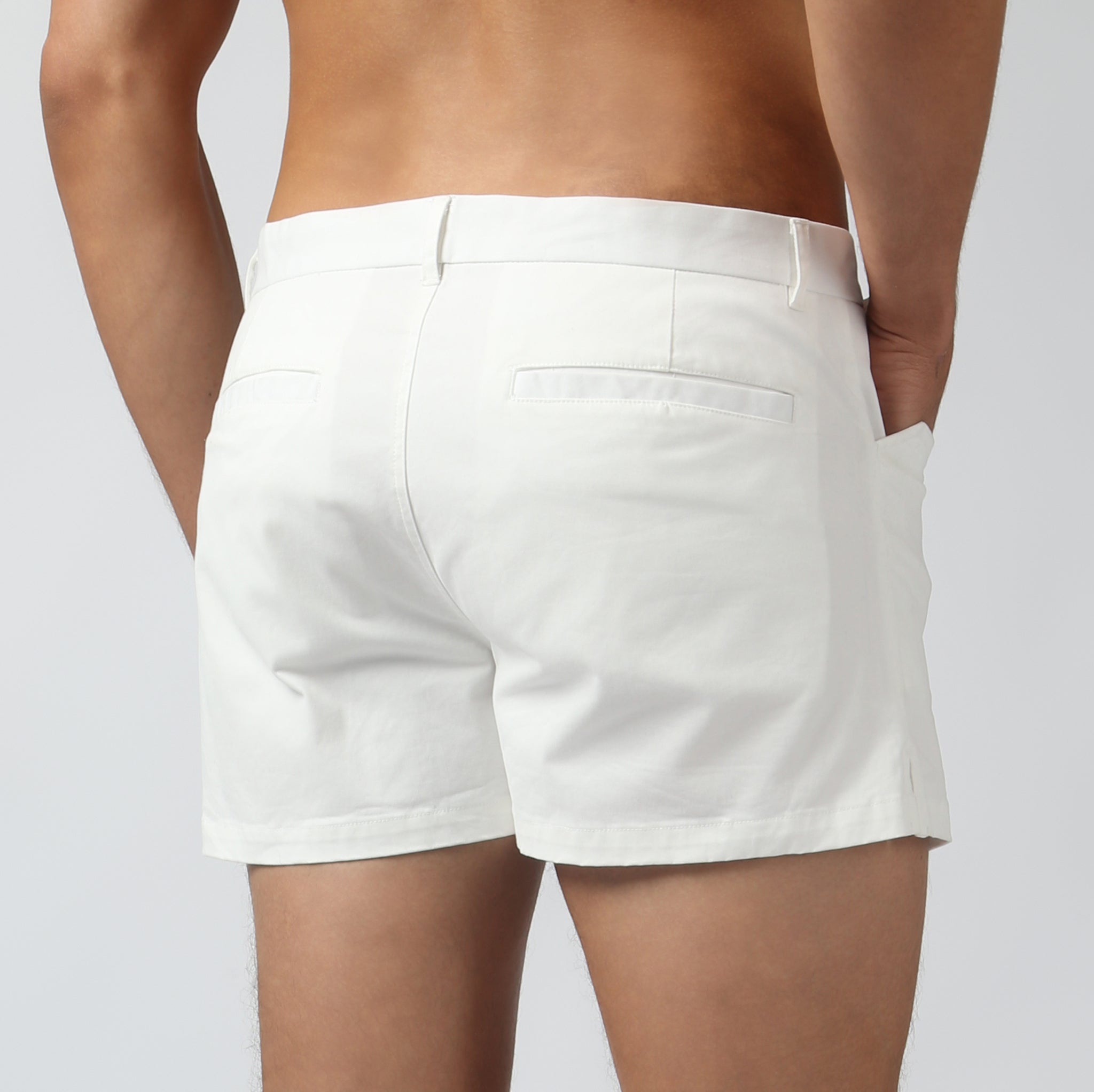 NEW- White Solid Summit Short