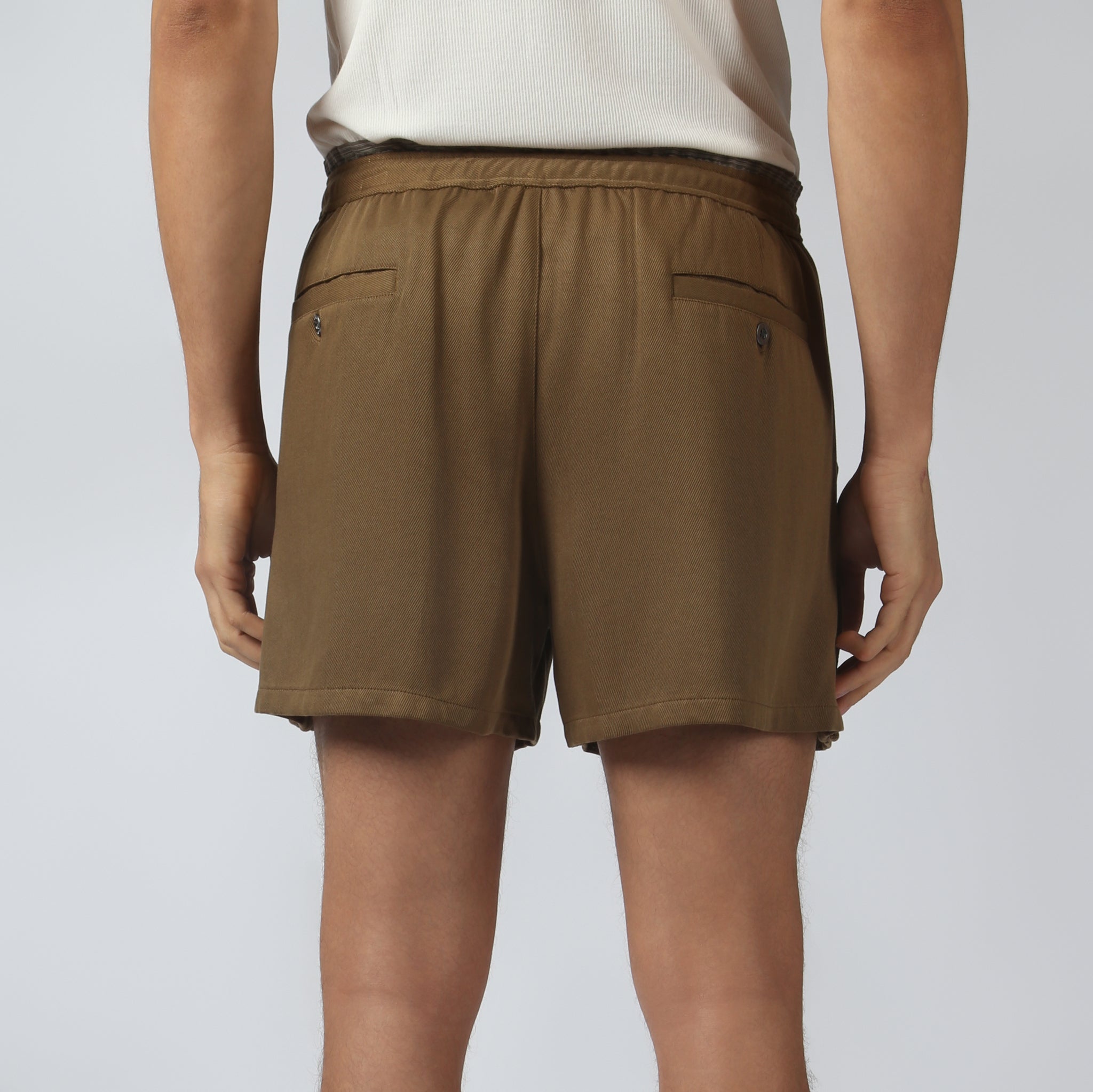 NEW- Dark Taupe Savoy Solid Short