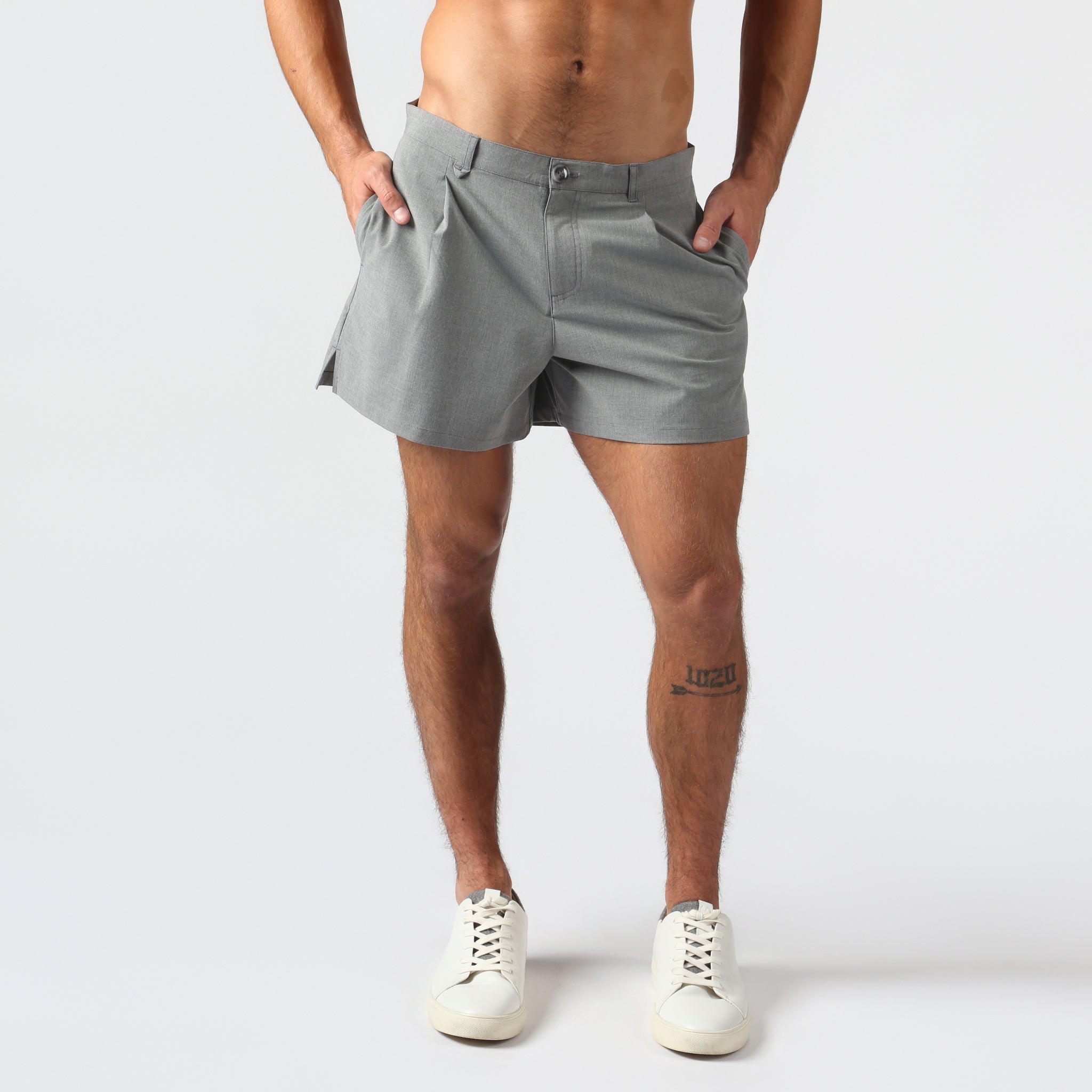 NEW- Granite Grey Viscose Sail Short