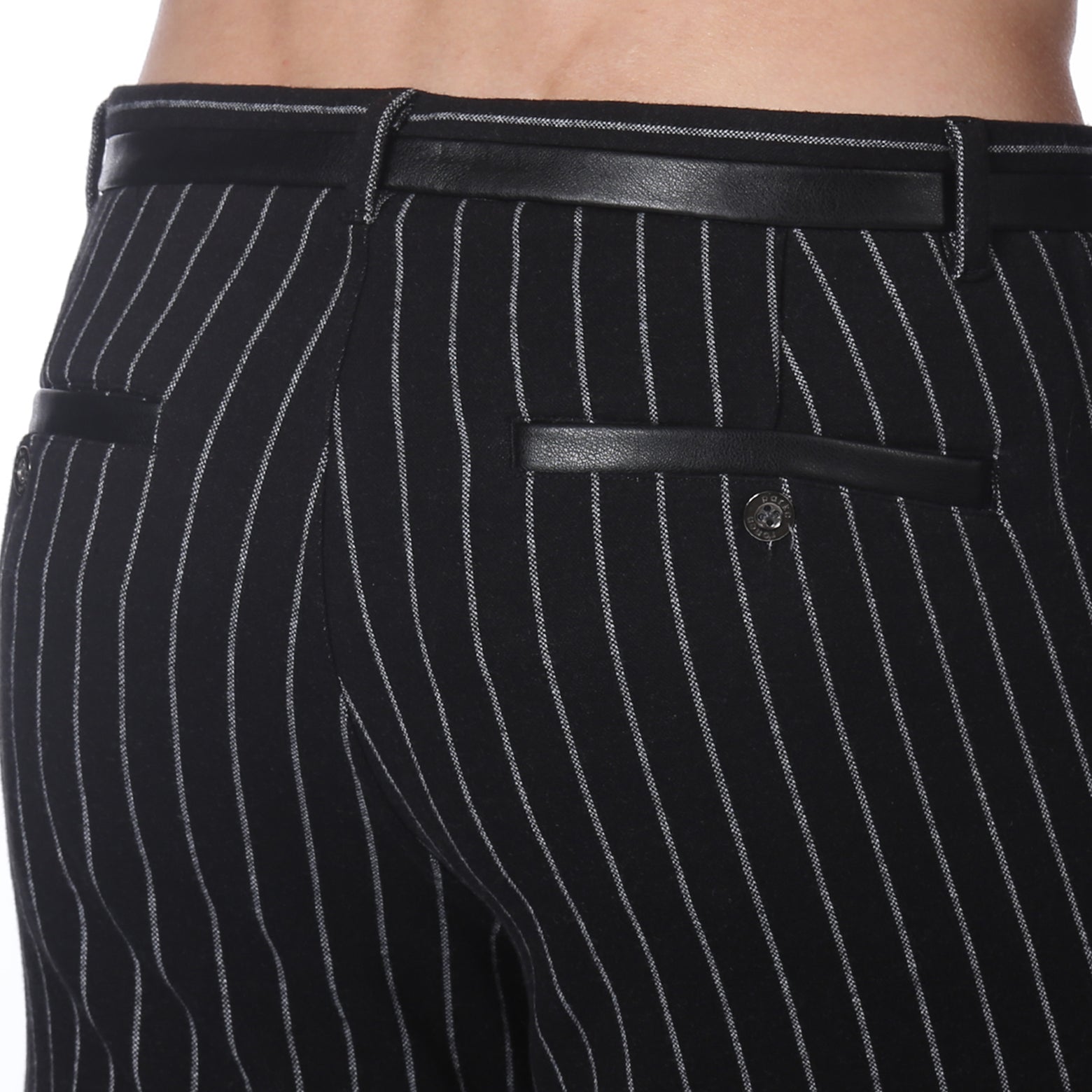 NEW- Black Chalk Stripe Artemis Pants