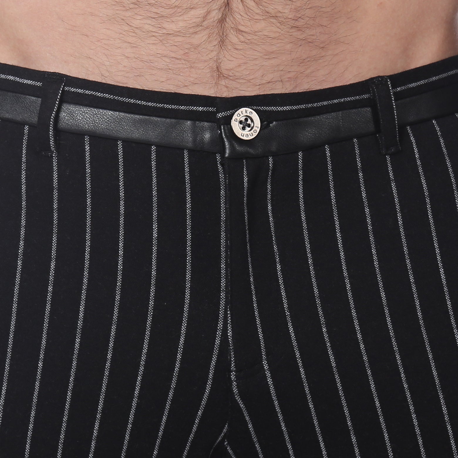 NEW- Black Chalk Stripe Artemis Pants