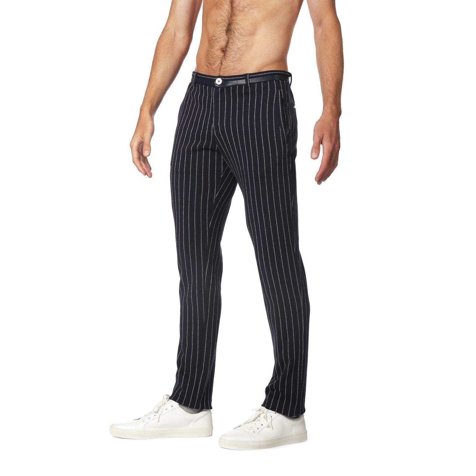 NEW- Navy Chalk Stripe Artemis Pants