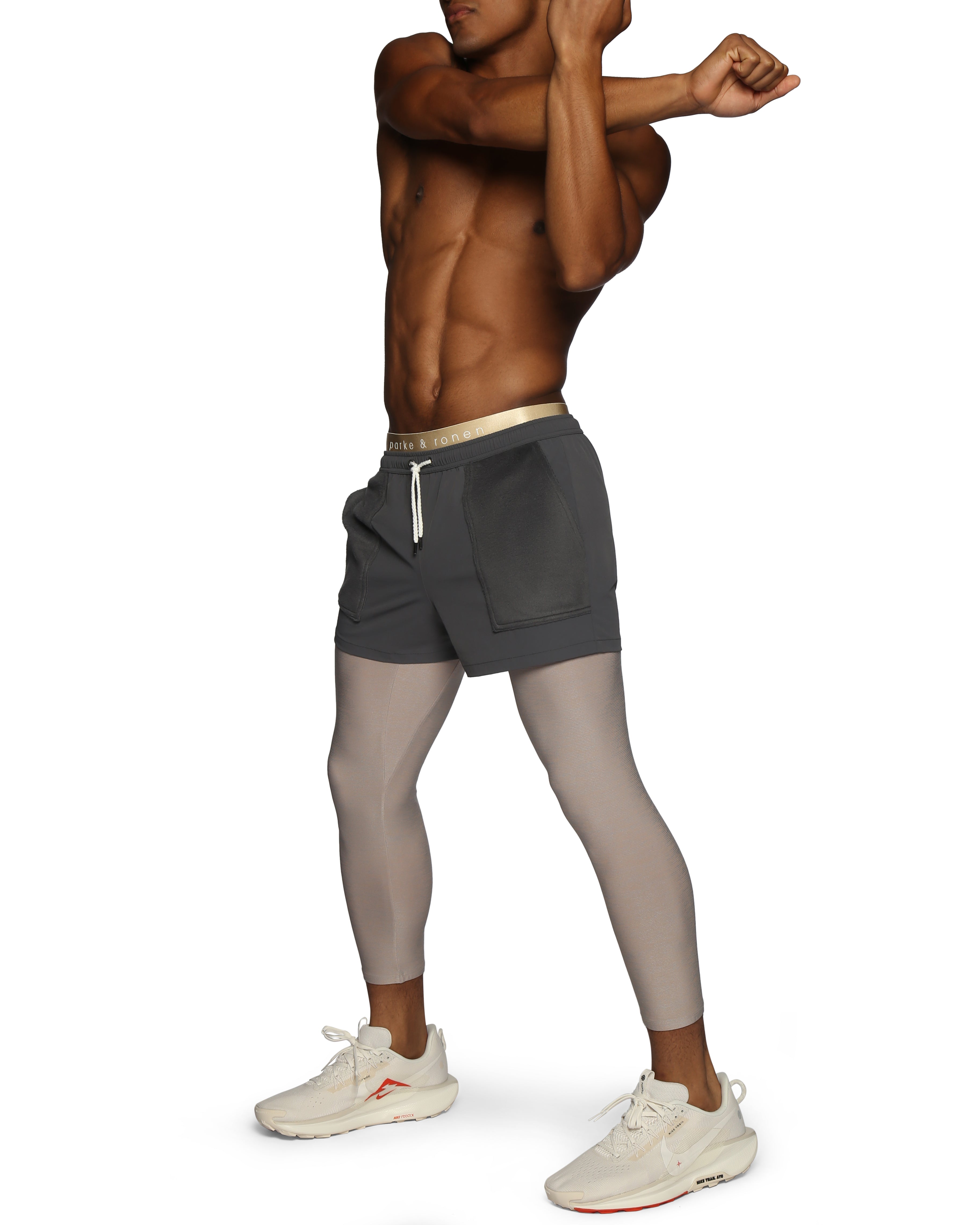 ACTIONWEAR Oyster Beige Mako Nylon Legging - parke & ronen