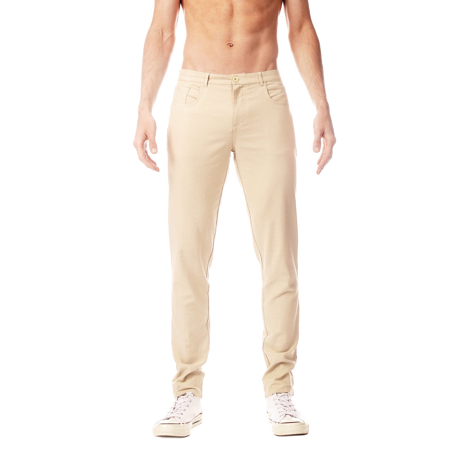 Sand Stretch Linen Apollo Jean