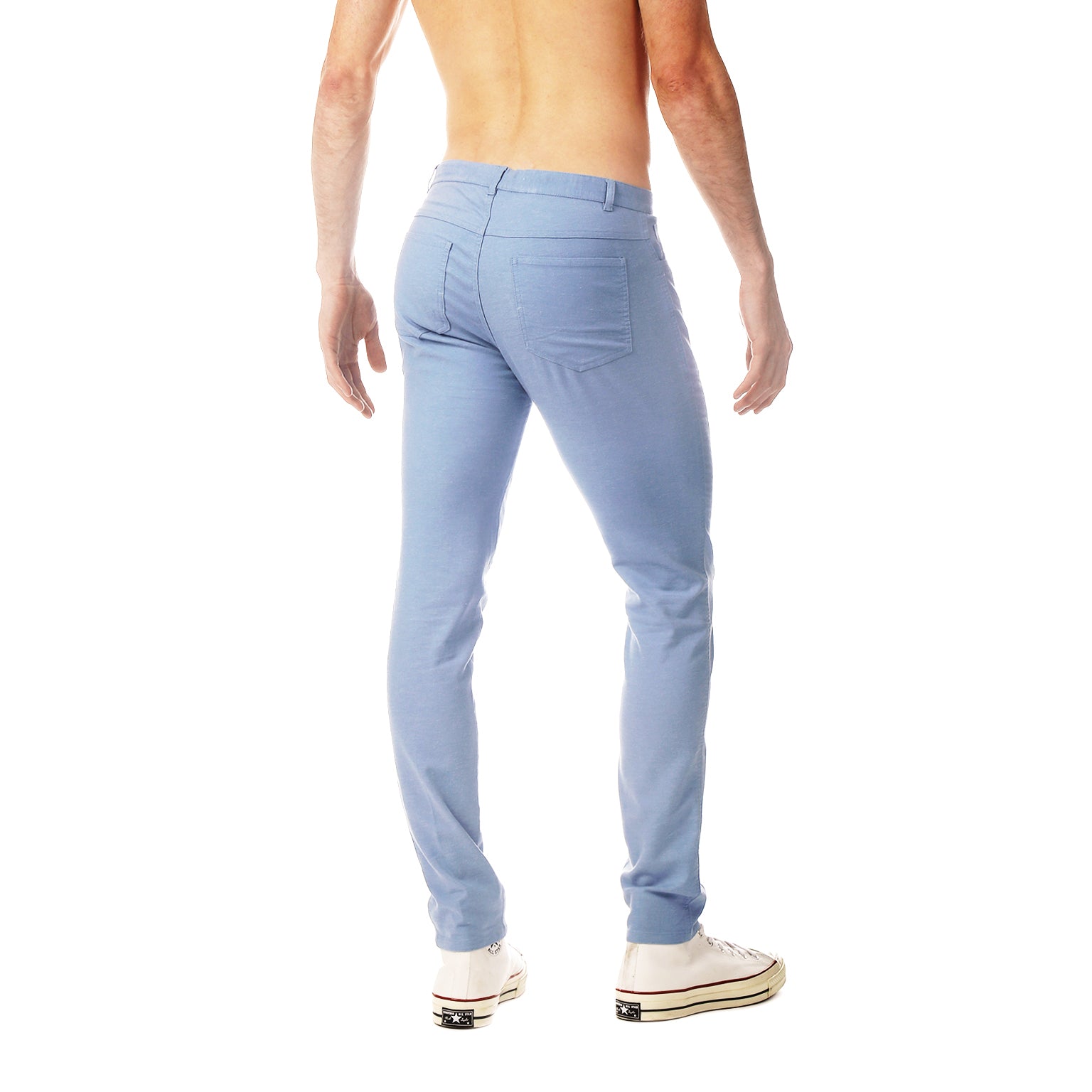 Twilight Blue Stretch Linen Apollo Jean