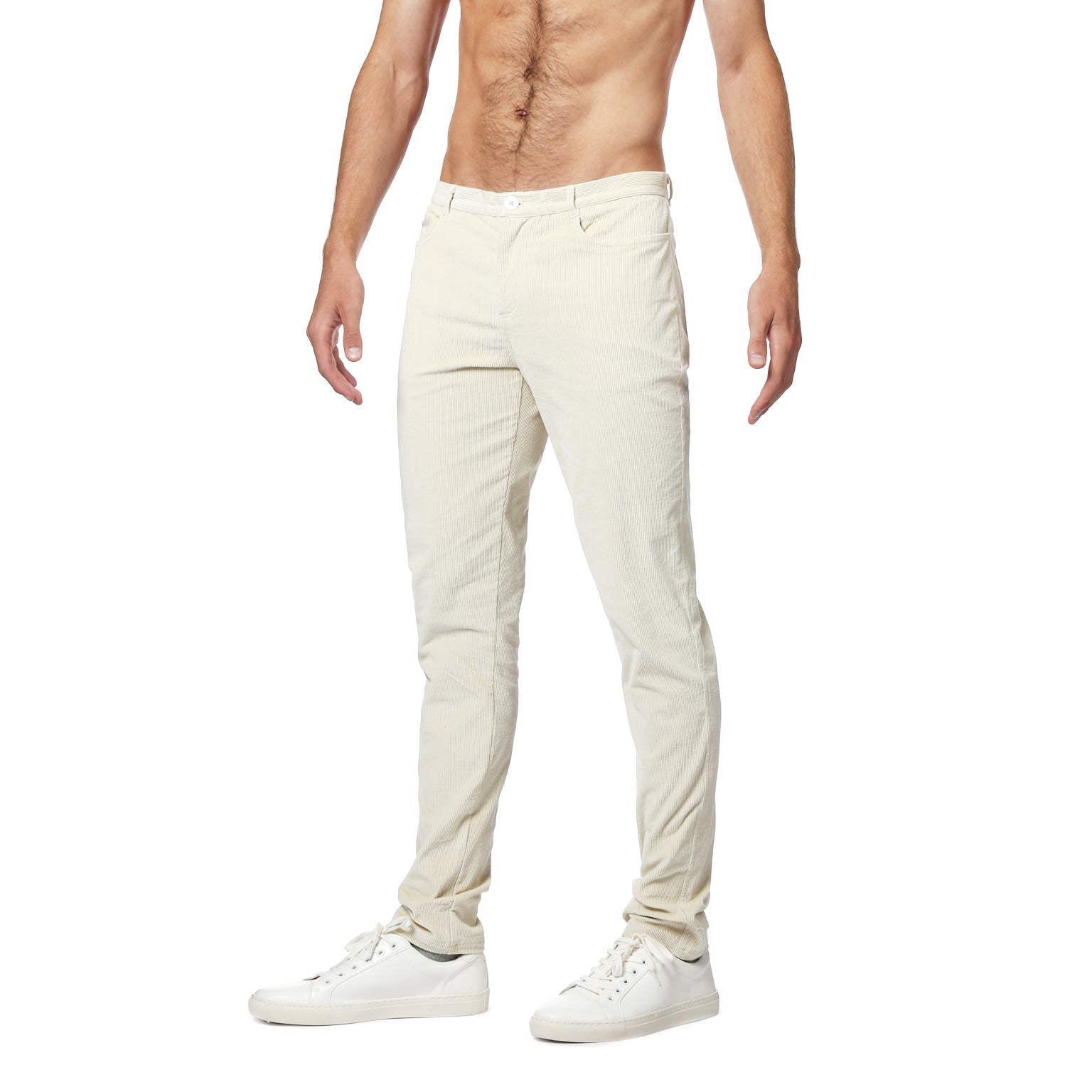 NEW- Winter White Stretch Corduroy Apollo Jeans