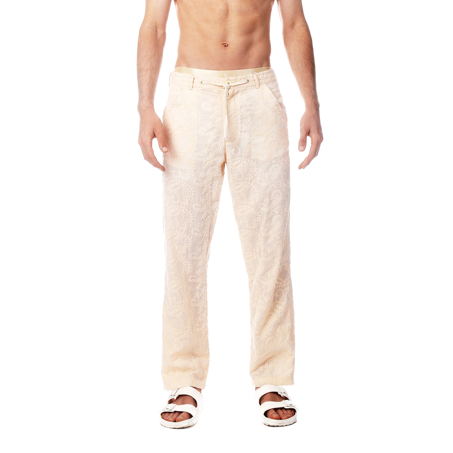 SAVE 50%- Parchment Artisan Stitch Beach Pant