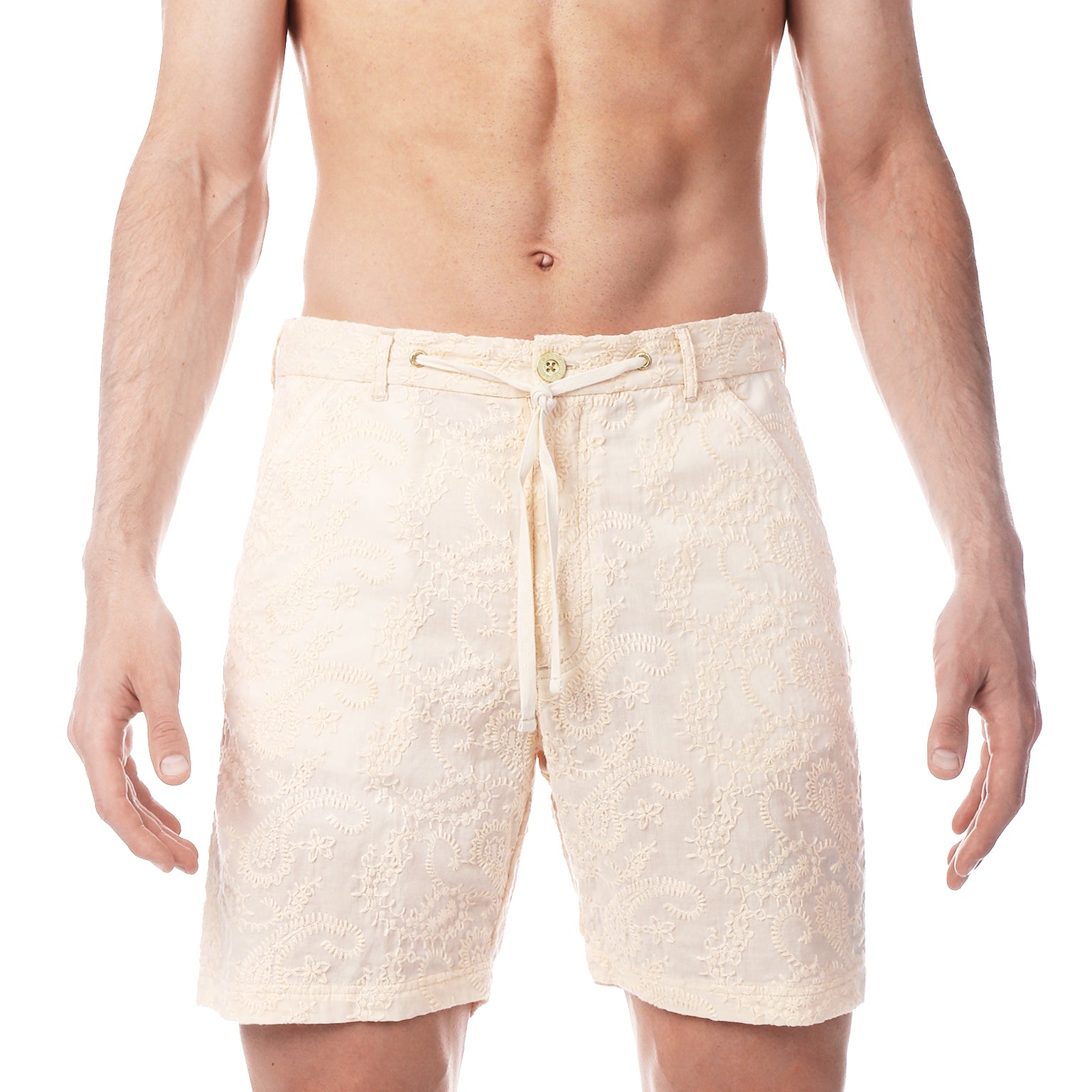 SAVE 50%- Parchment Artisan Stitch Beach Short