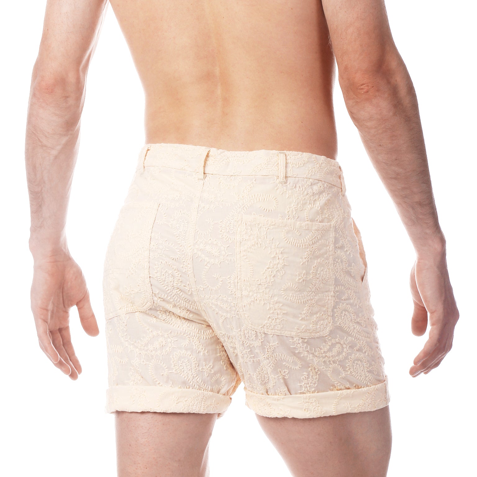 SAVE 50%- Parchment Artisan Stitch Beach Short