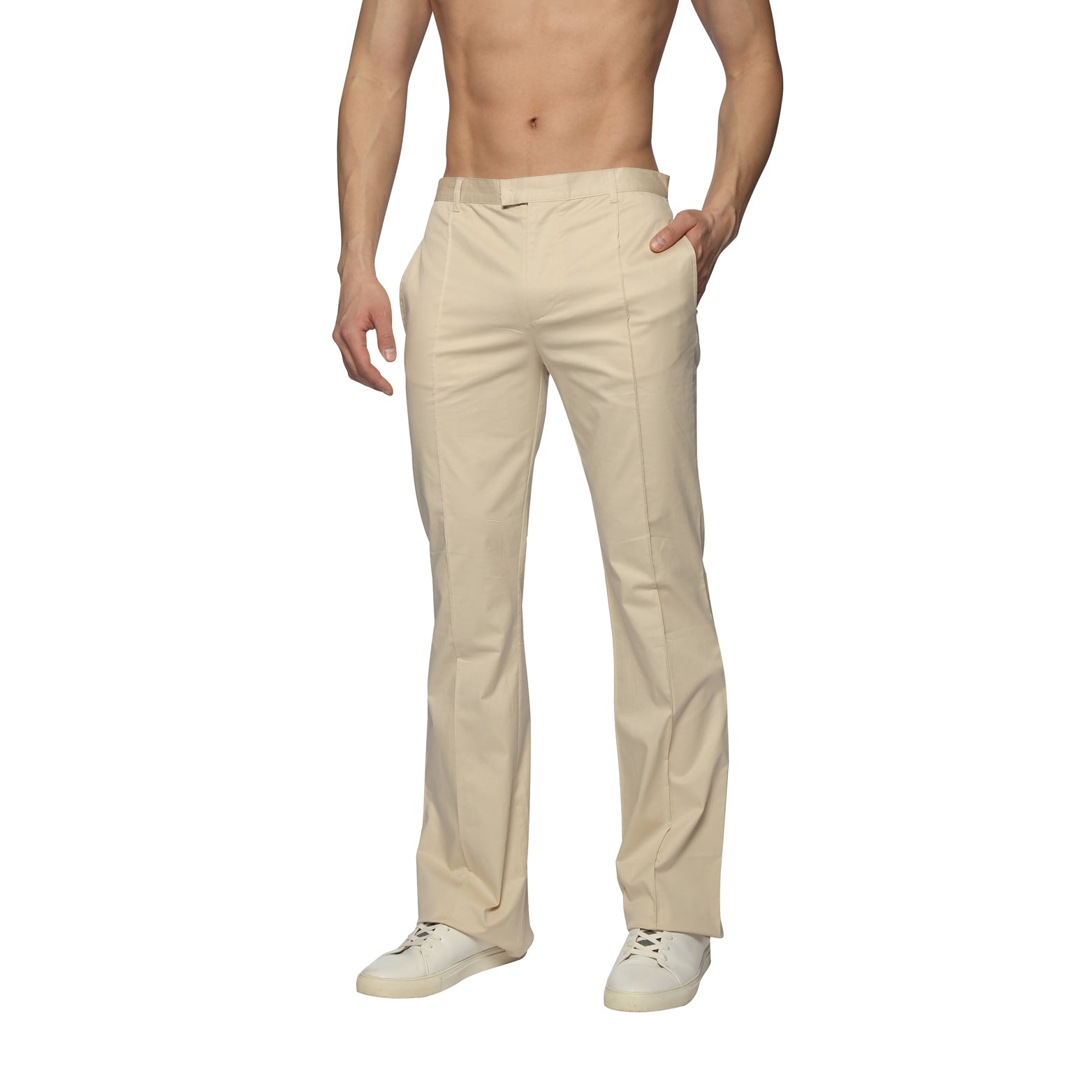 SAVE 70%- Beige Spring Twill Portofino Pant - parke & ronen