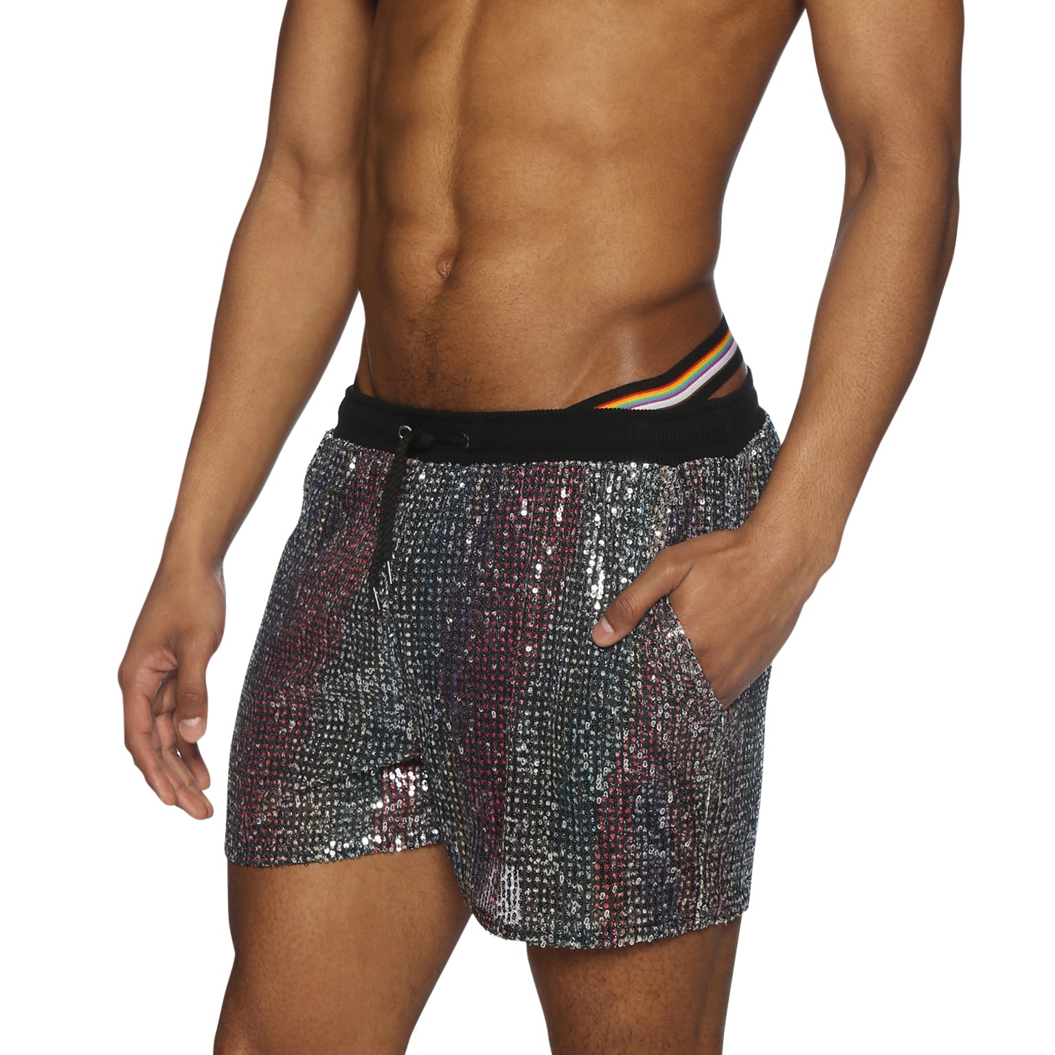 PRIDE EDITION- Funfetti Black Sequin Short