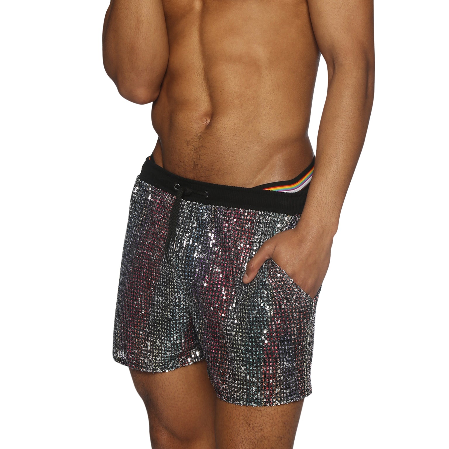 PRIDE EDITION- Funfetti Black Sequin Short
