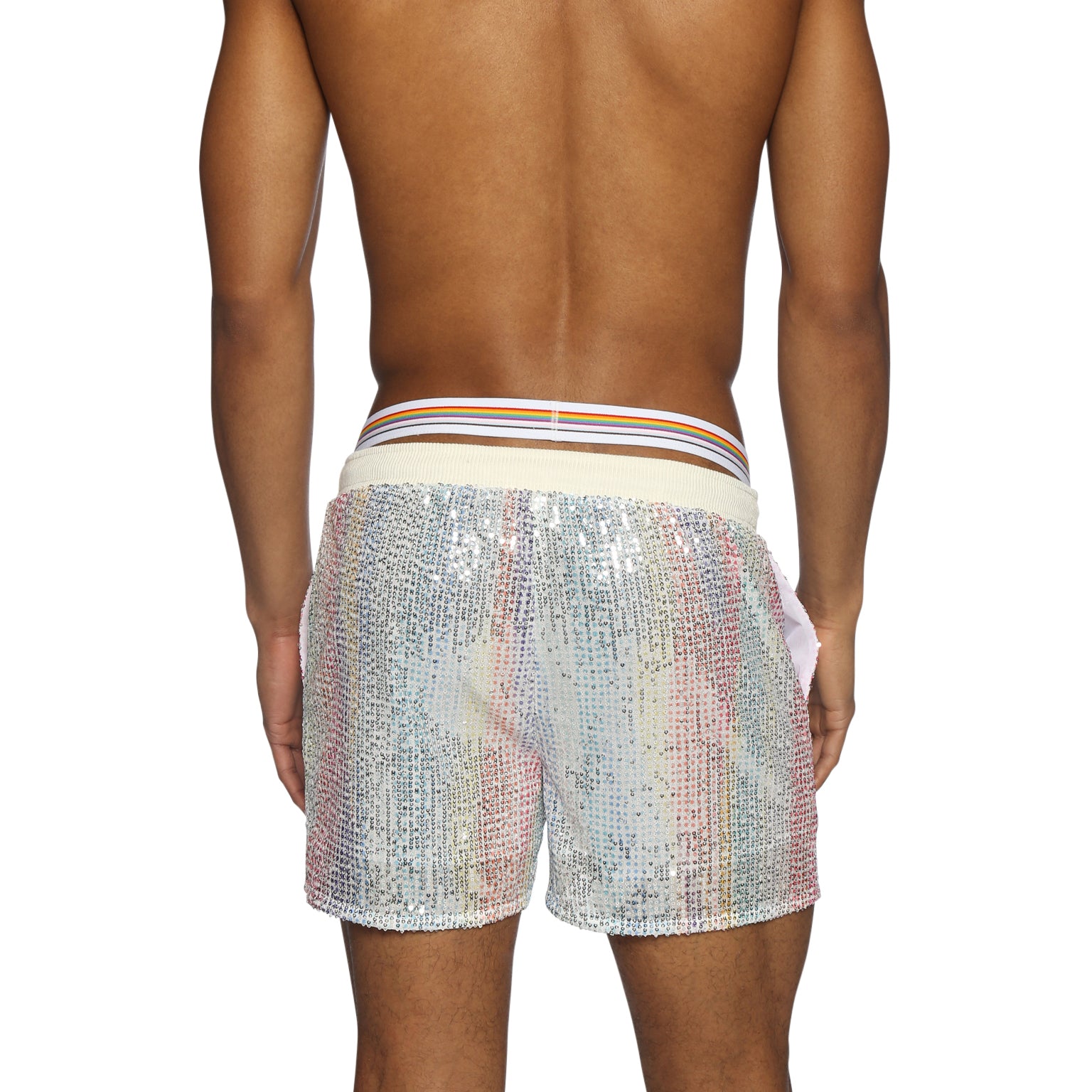 PRIDE EDITION- Funfetti White Sequin Short