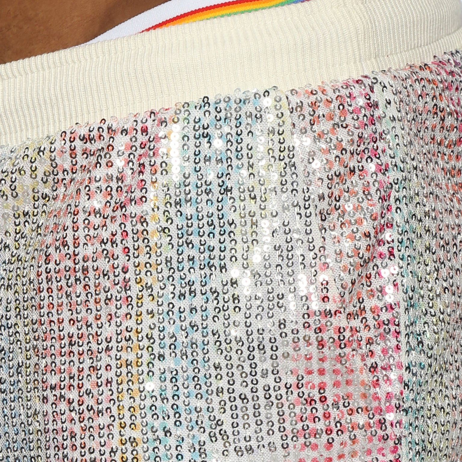 PRIDE EDITION- Funfetti White Sequin Short