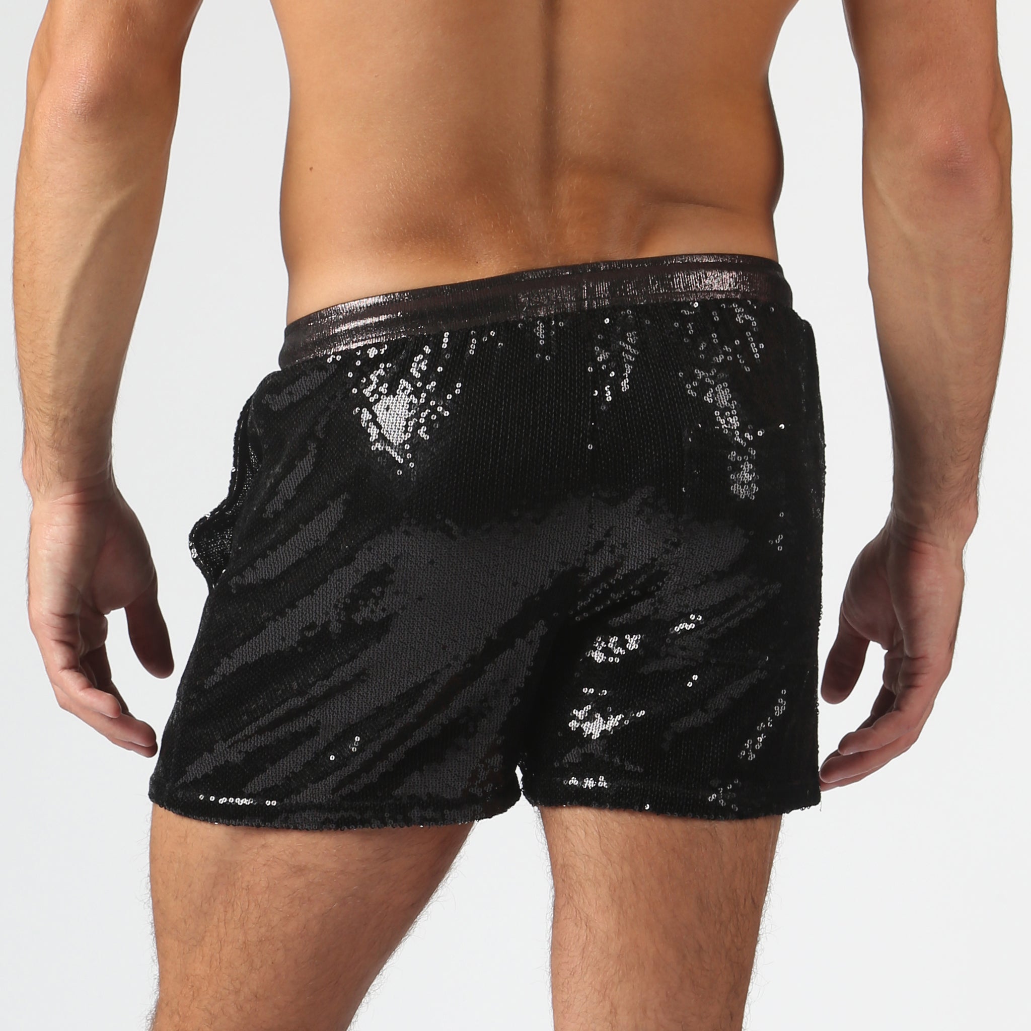 NEW- Black Sanremo Sequin Cabana Short