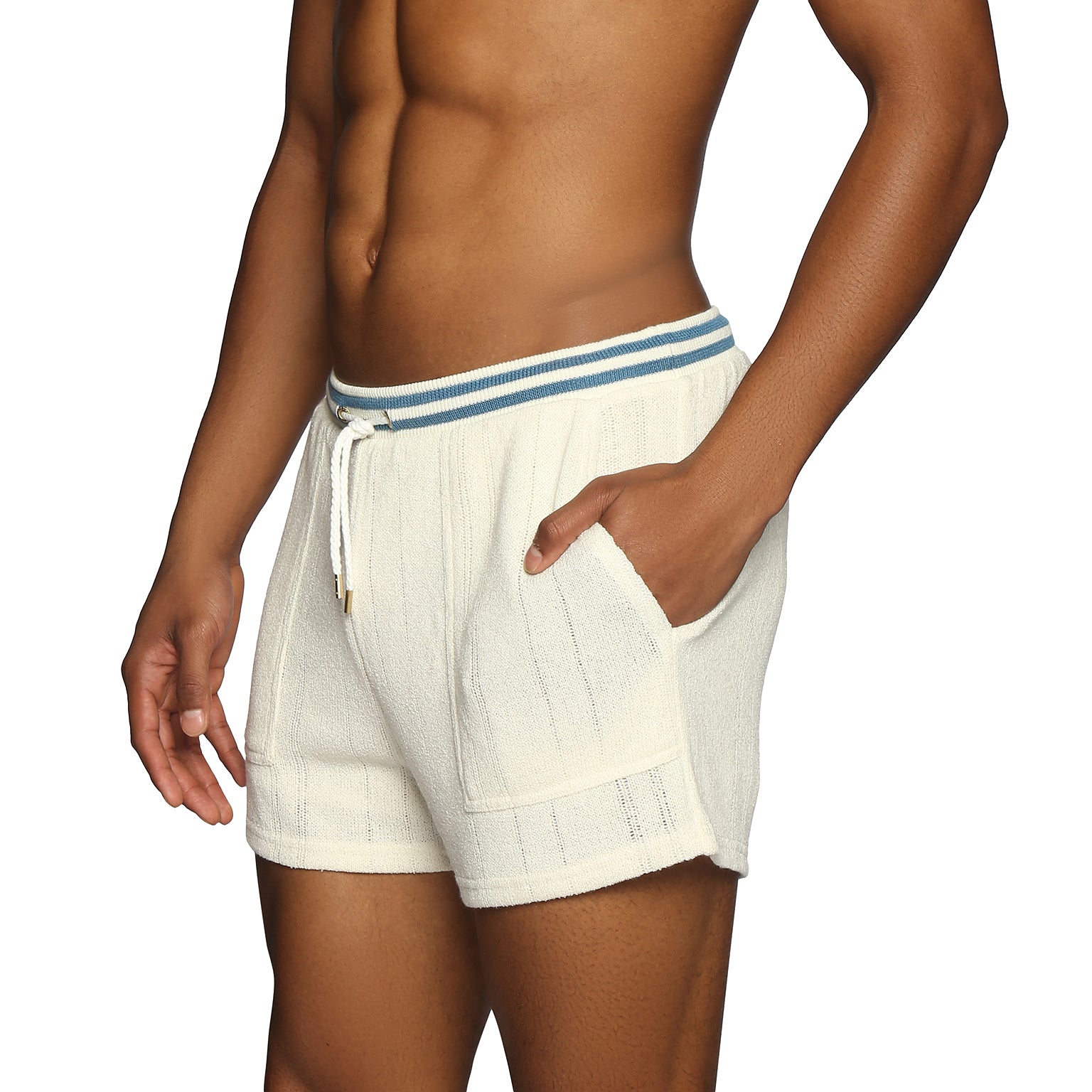 NEW RESORT '25- Ivory Antibes Knit Cabana Short - parke & ronen