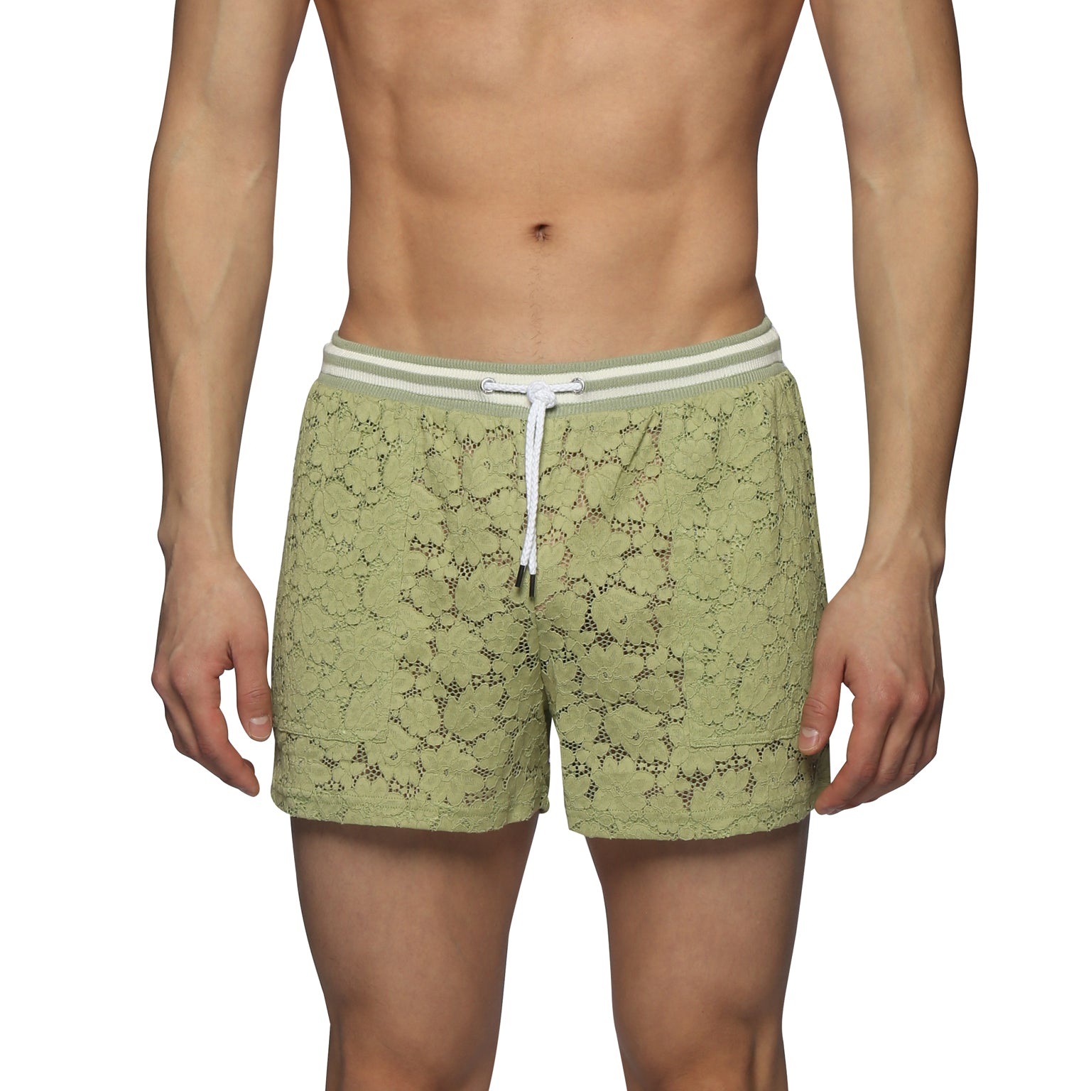 SPRING '24- Green San Marco Stretch Lace Short