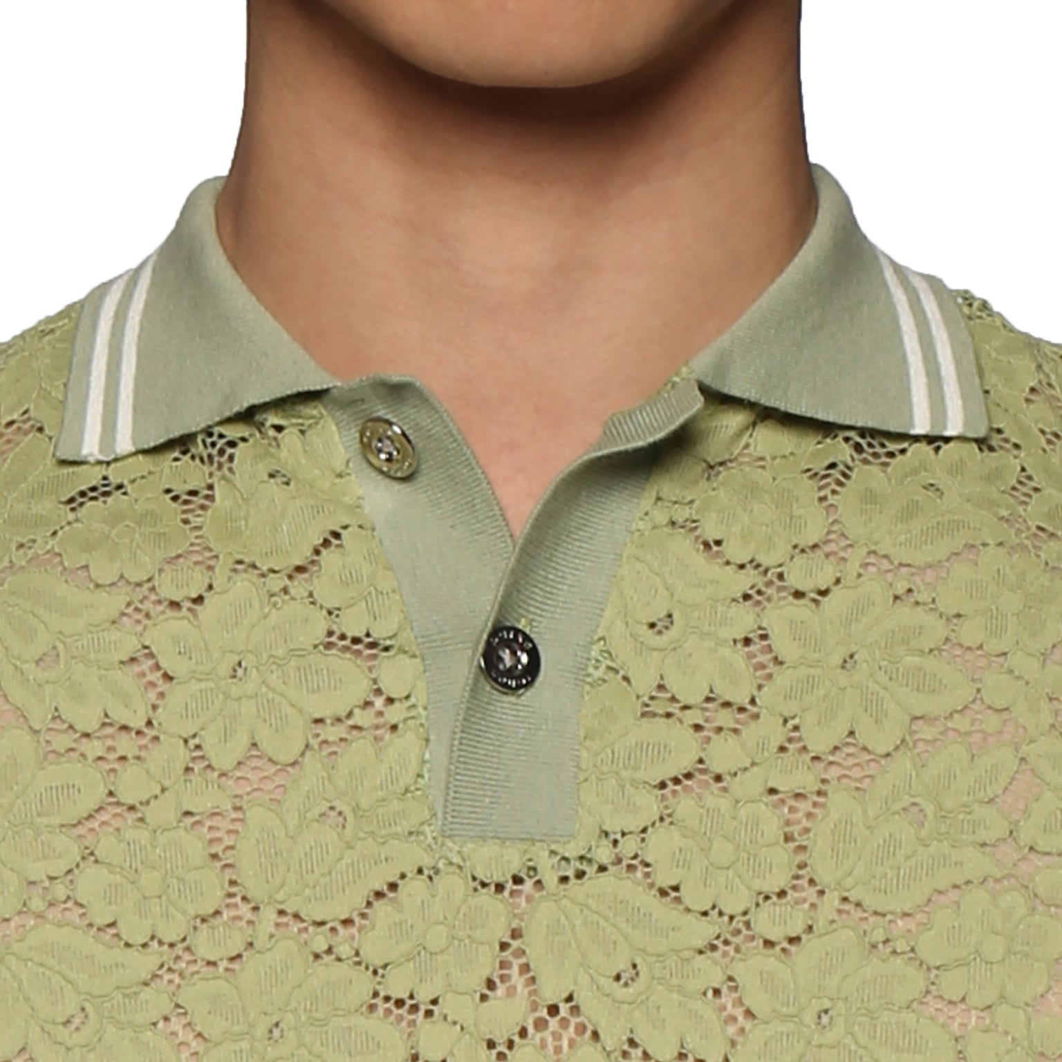 SPRING '24- Green San Marco Stretch Lace Polo
