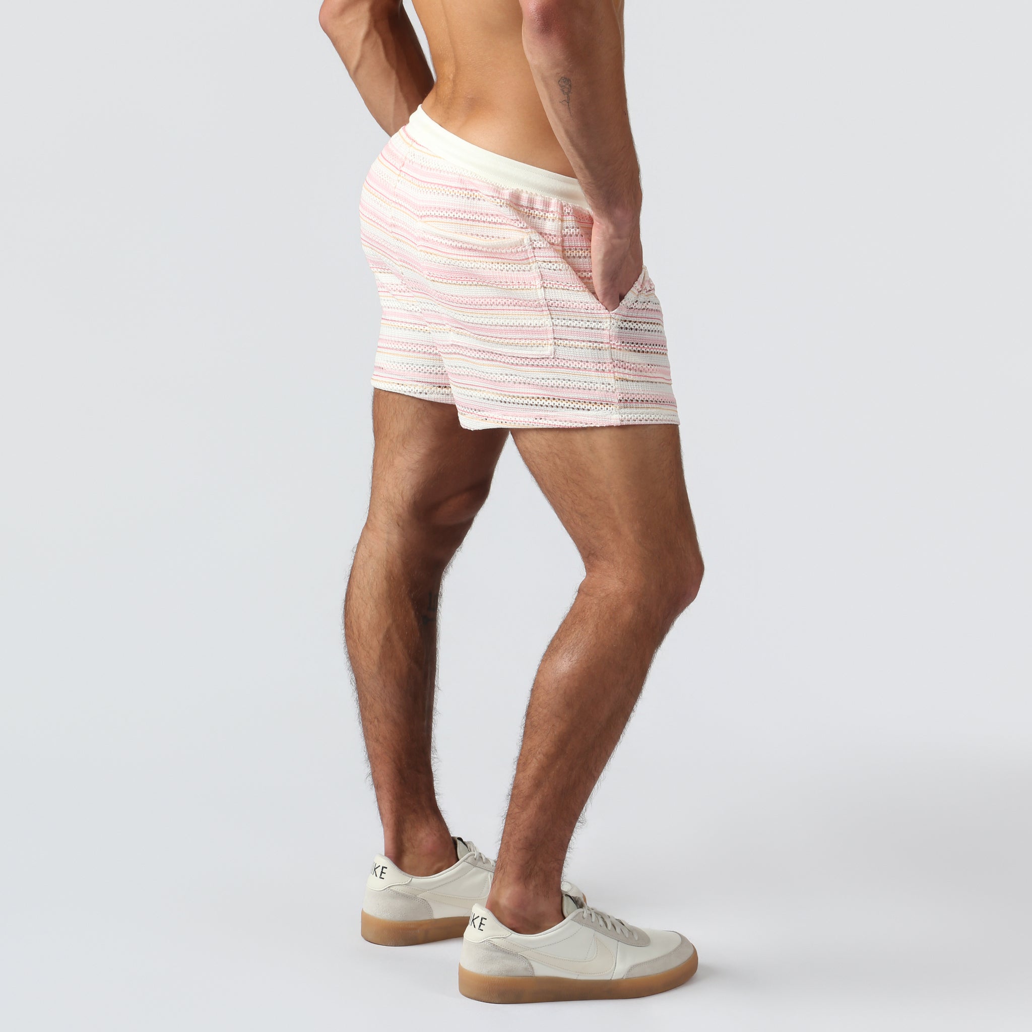 NEW- Blush Stripe Argento Knit Short