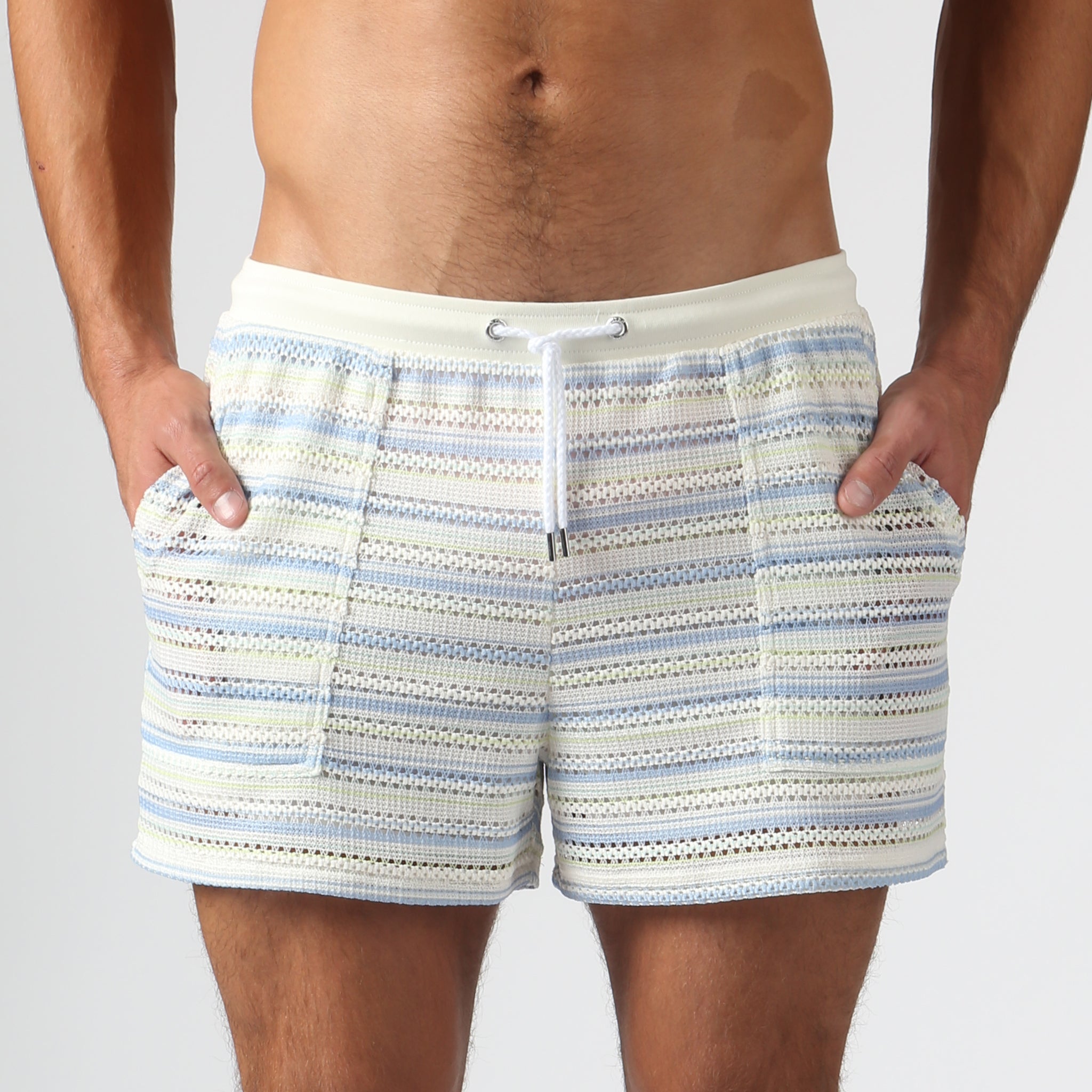 NEW- Ice Stripe Argento Knit Short