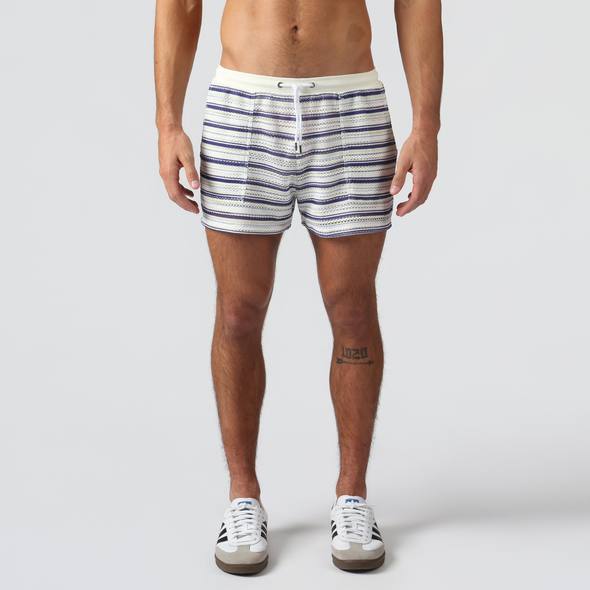 NEW- Marine Stripe Argento Knit Short