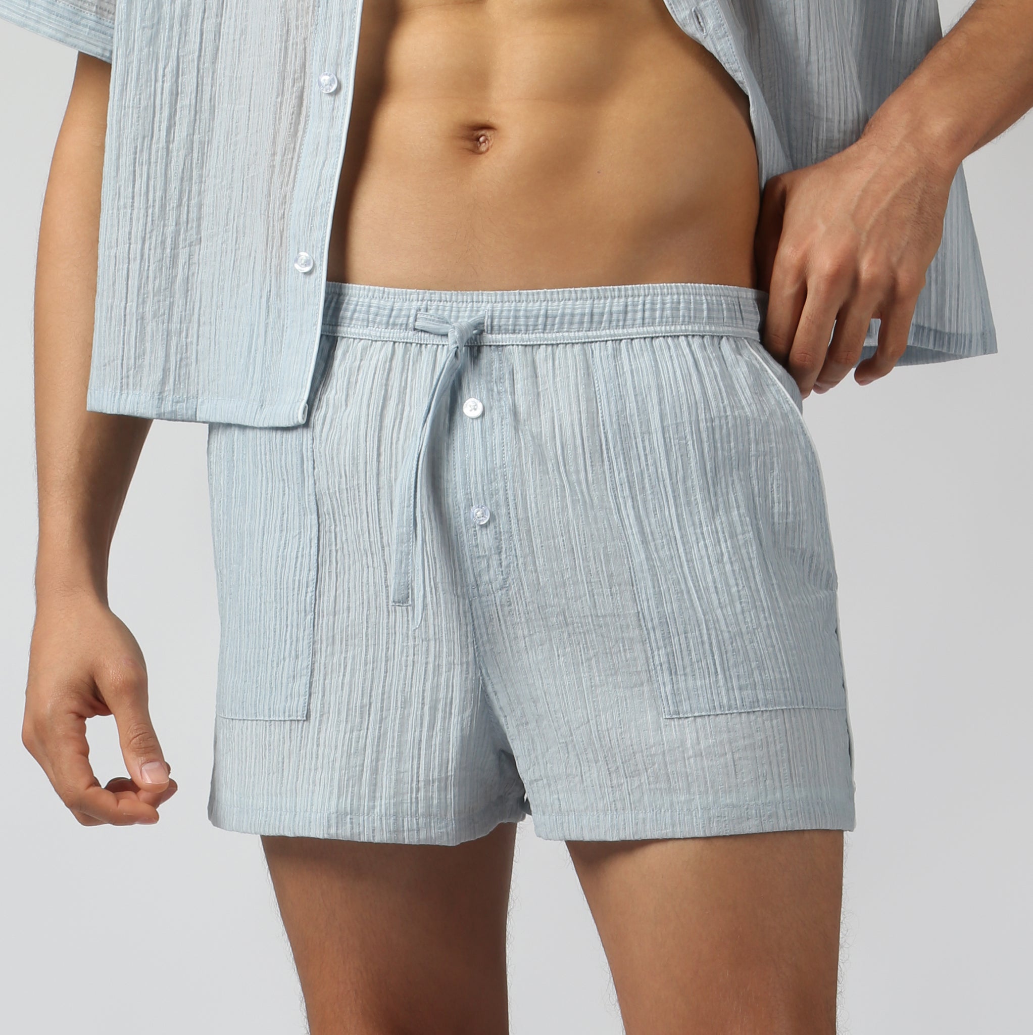 NEW- Sky Pebble Stripe PJ Short