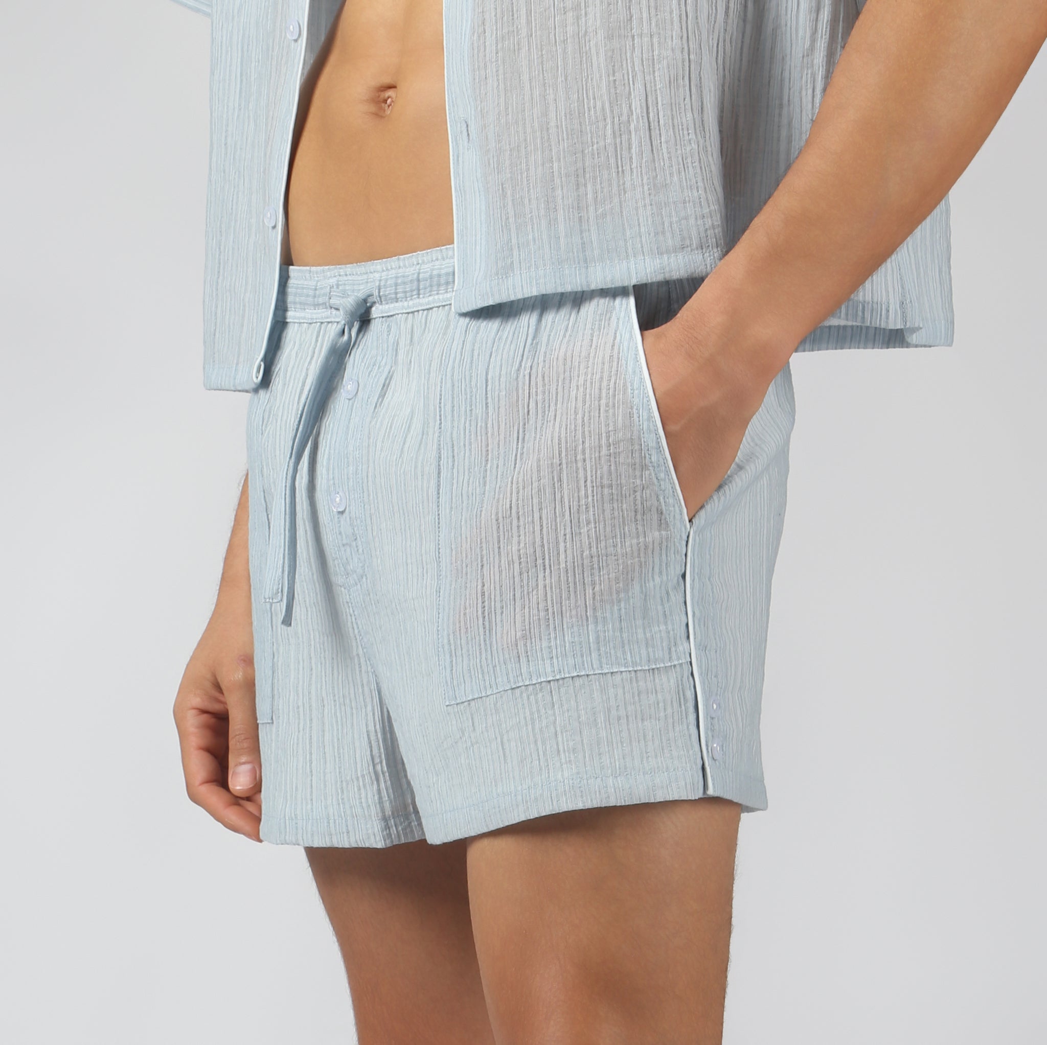 NEW- Sky Pebble Stripe PJ Short