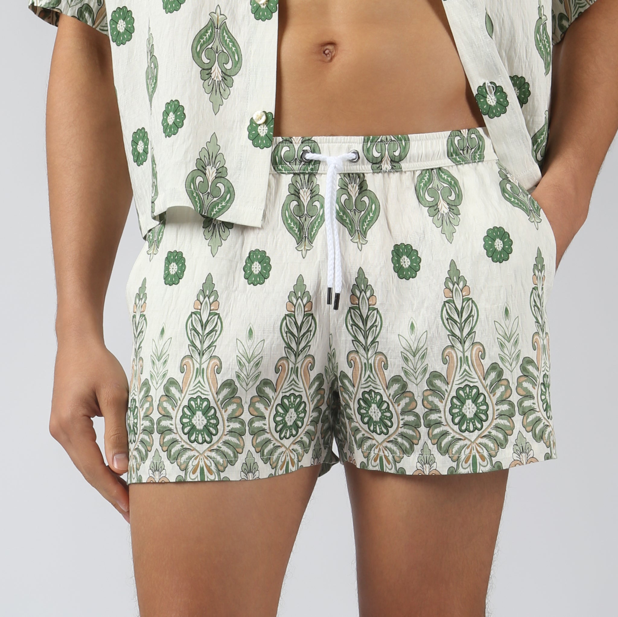 NEW- Emerald Medallion Printed Lounge Short