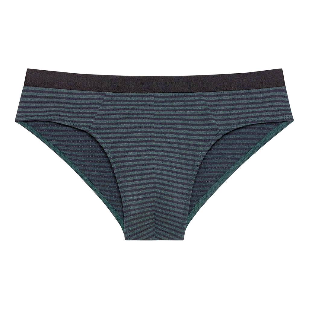 Forest Vault Stripe Low Rise Brief | Parke & Ronen