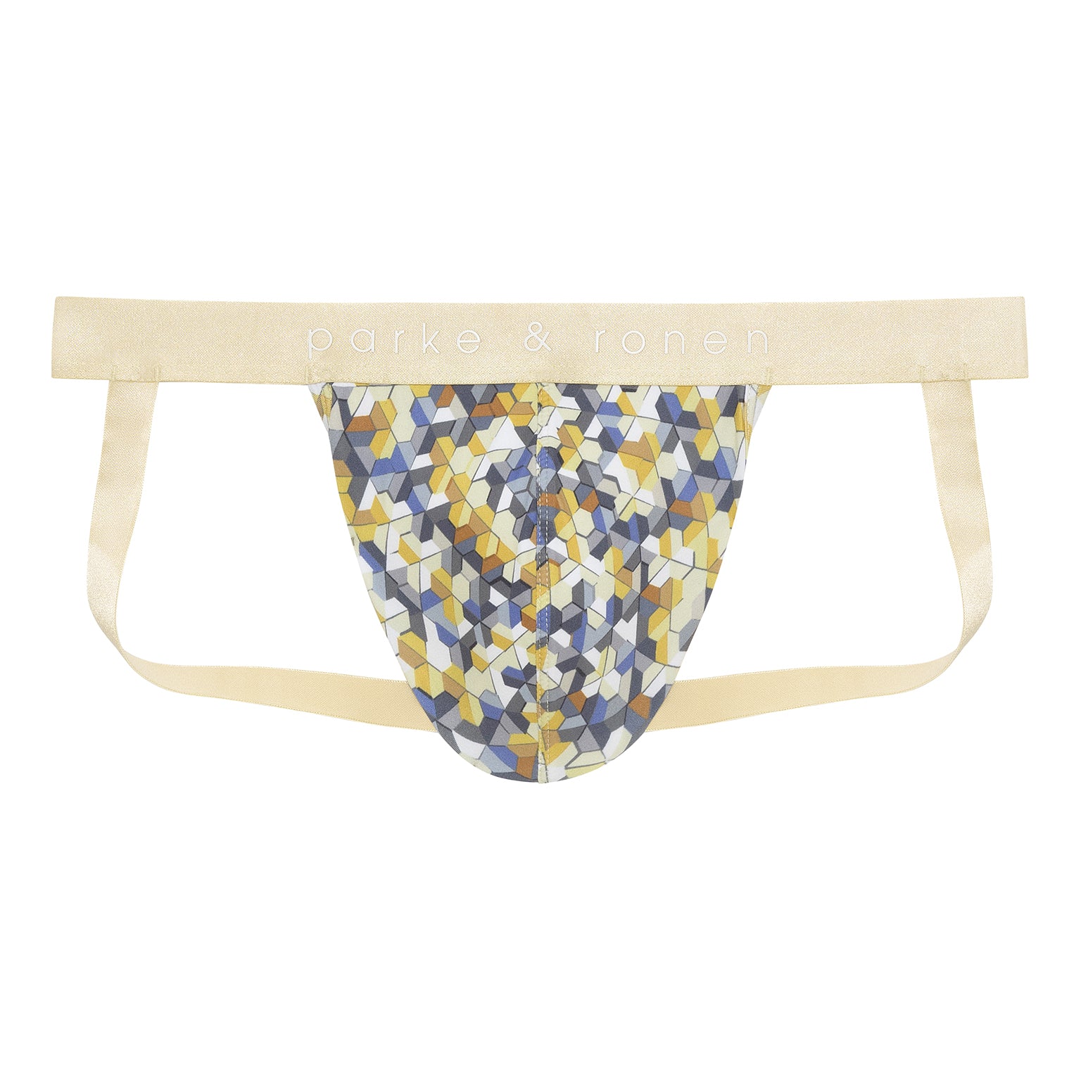 NEW- Gold Honey Comb Printed Jock Strap