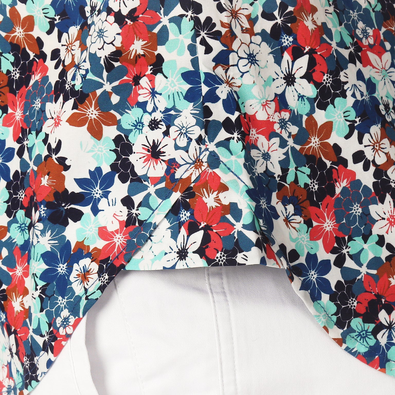 Blue Camelia Print Bal Harbour Shirt