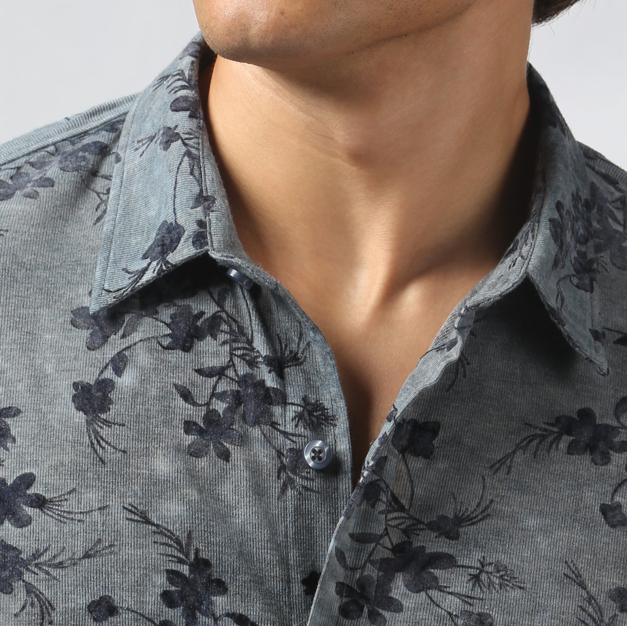 NEW- Lavender Grey Vale Rib Knit Shirt