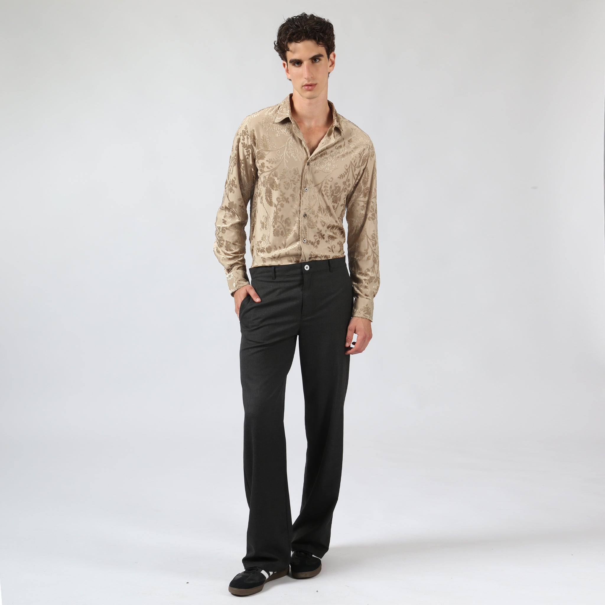 Gilded Fontainebleau Cut Velvet Shirt