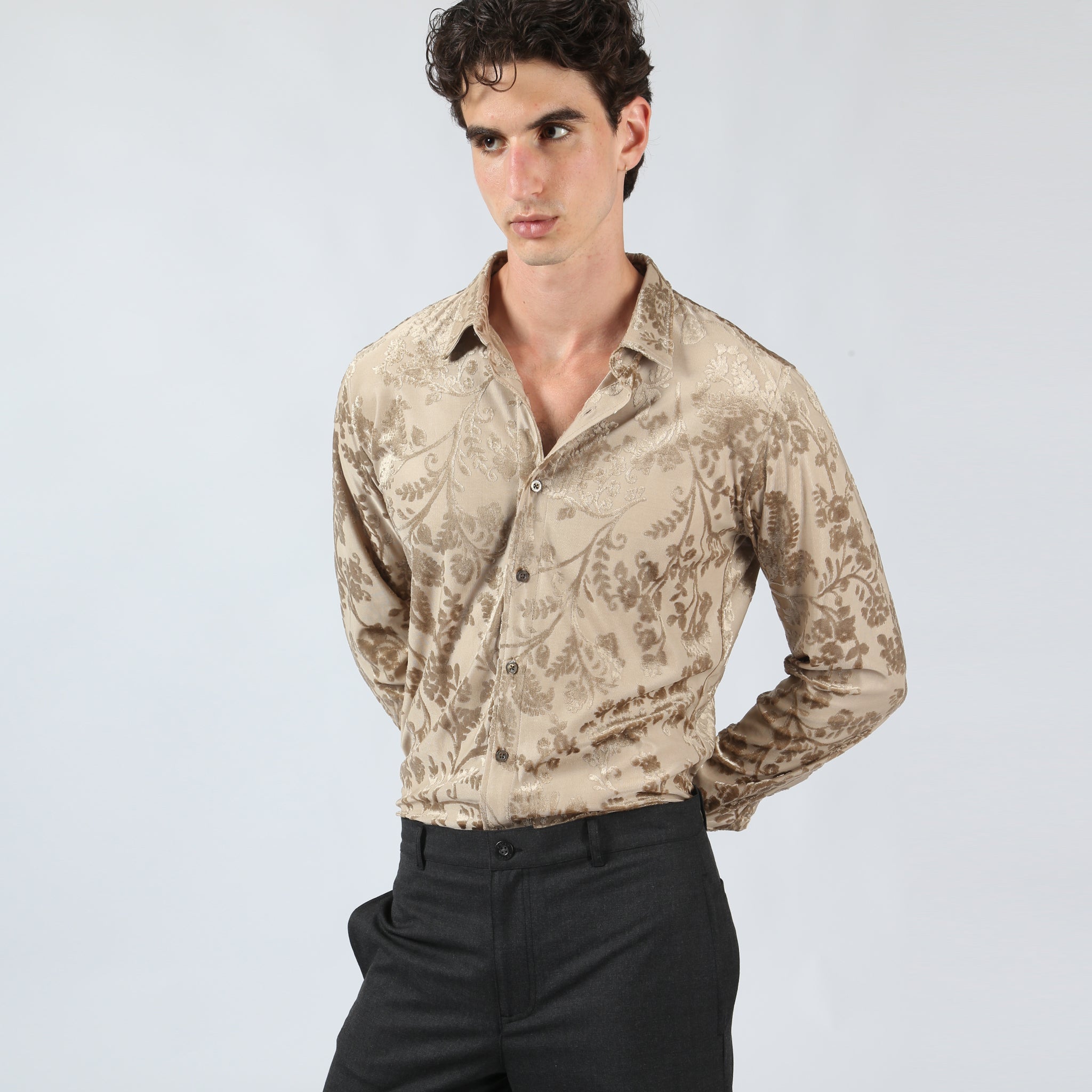 Gilded Fontainebleau Cut Velvet Shirt