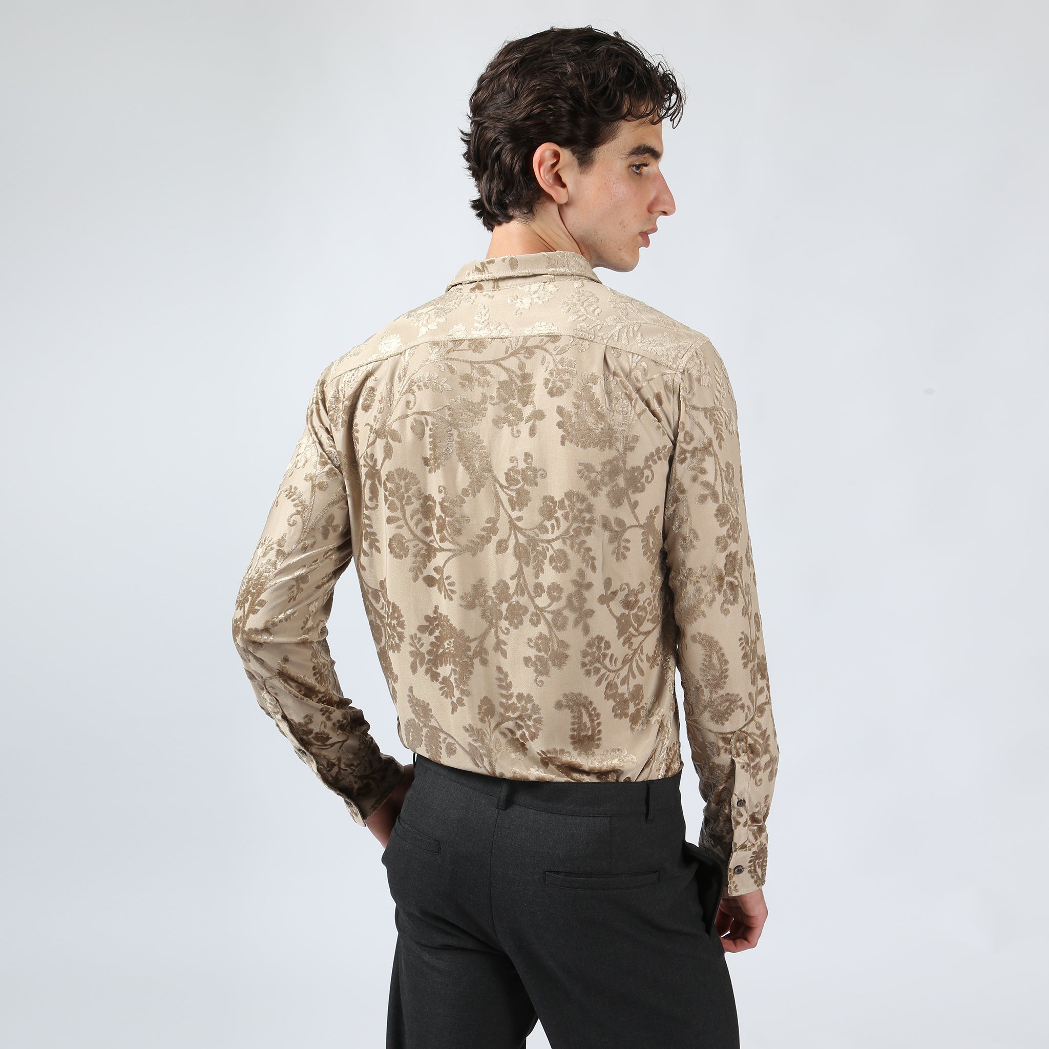 Gilded Fontainebleau Cut Velvet Shirt