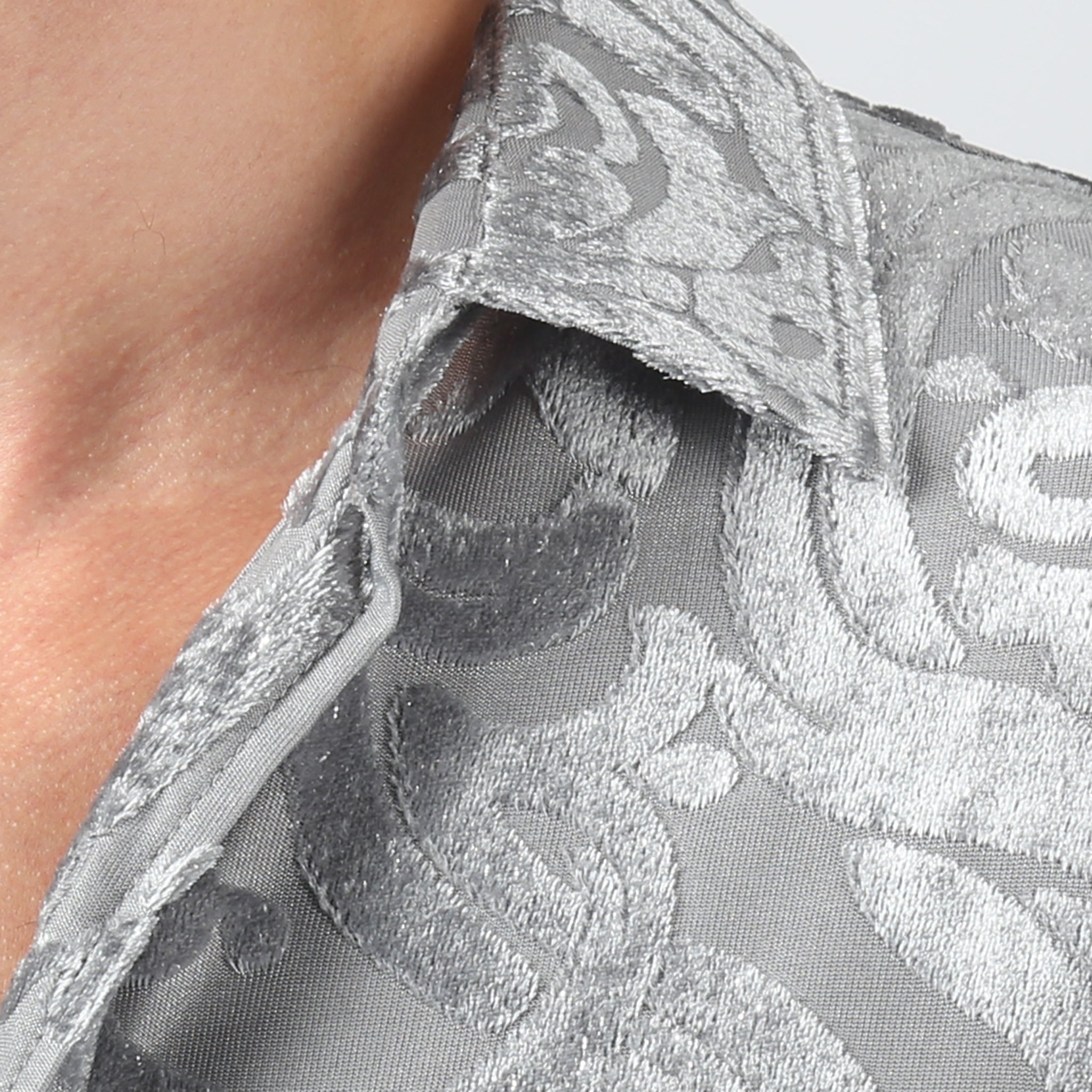 Pewter Chambord Cut Velvet Shirt