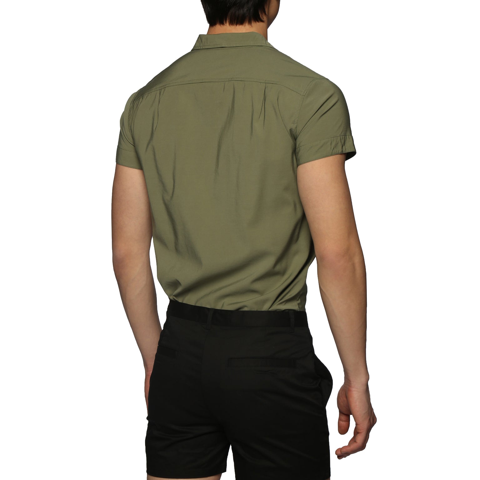 SPRING '24- Olive Stretch Rayon Bal Harbor Shirt