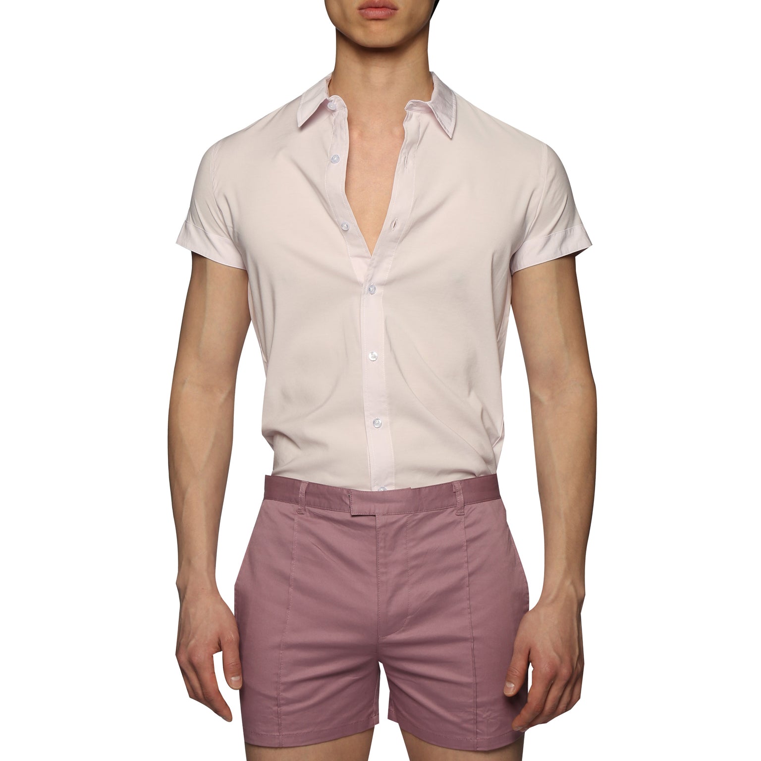 SPRING '24- Petal Pink Stretch Rayon Bal Harbor Shirt