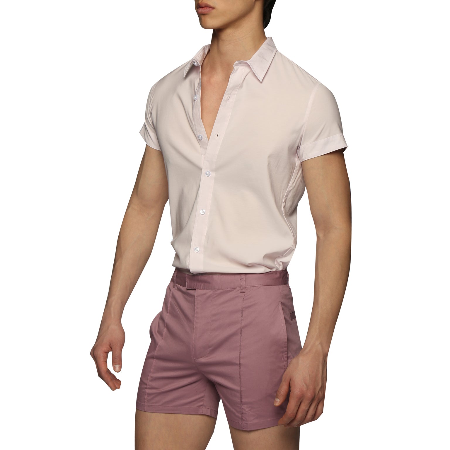 SPRING '24- Petal Pink Stretch Rayon Bal Harbor Shirt