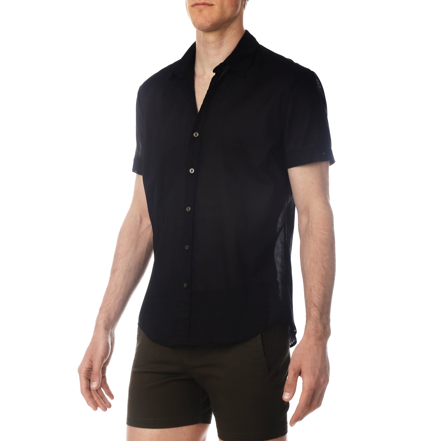 Black Solid Biscayne Shirt