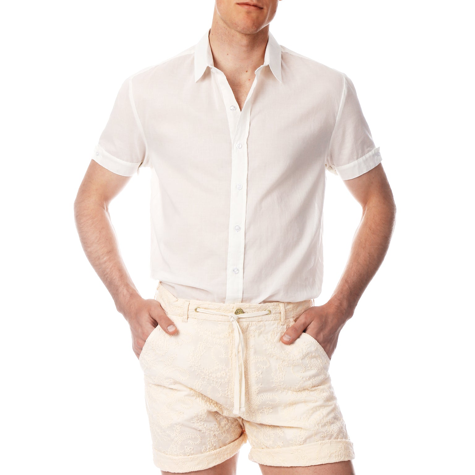 White Solid Biscayne Shirt